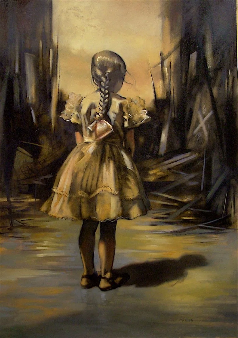 "Aftermath"
Mixed media on paper 42 x 30 inches