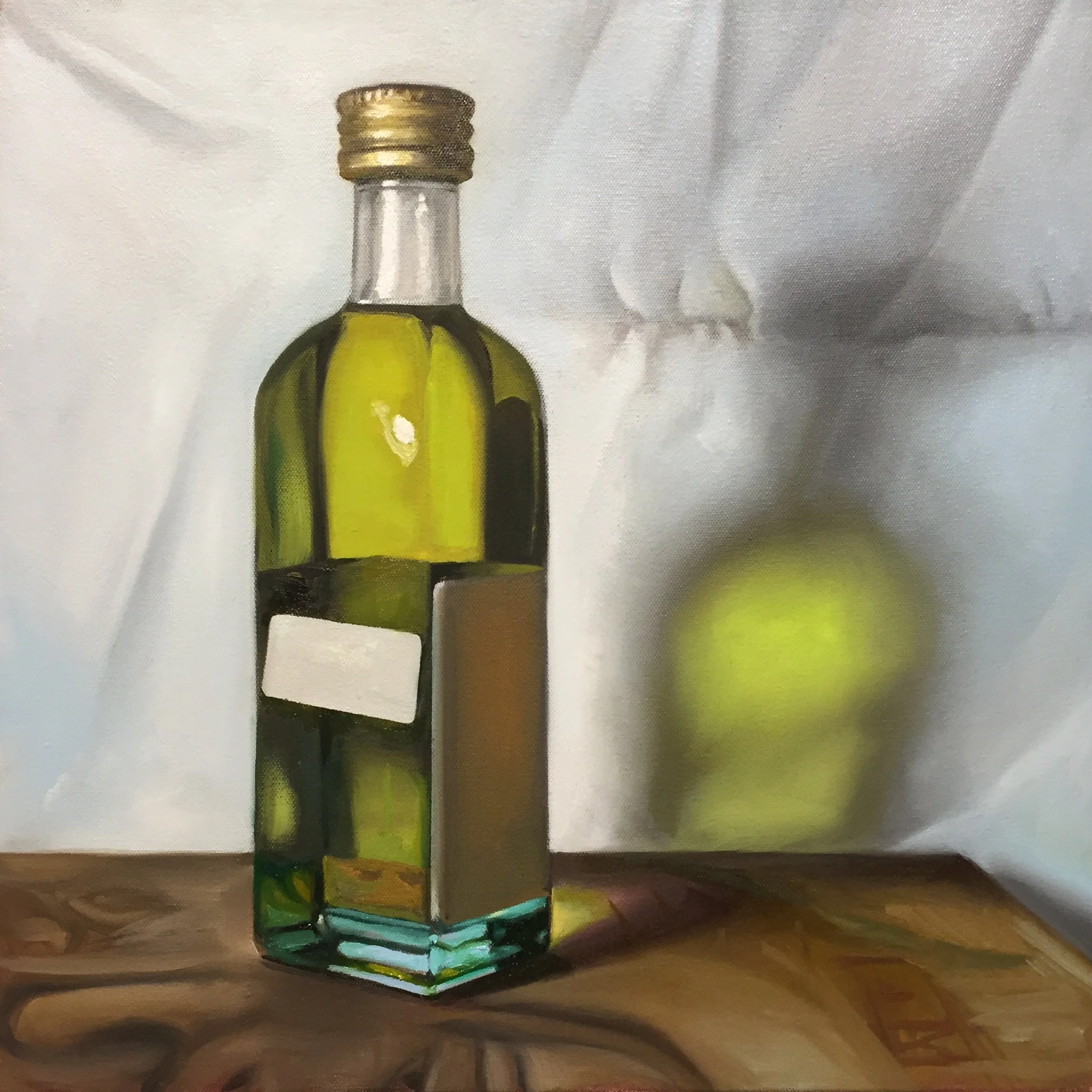 "Olive Oil" 
Oil on Canvas (12 x 12 in)