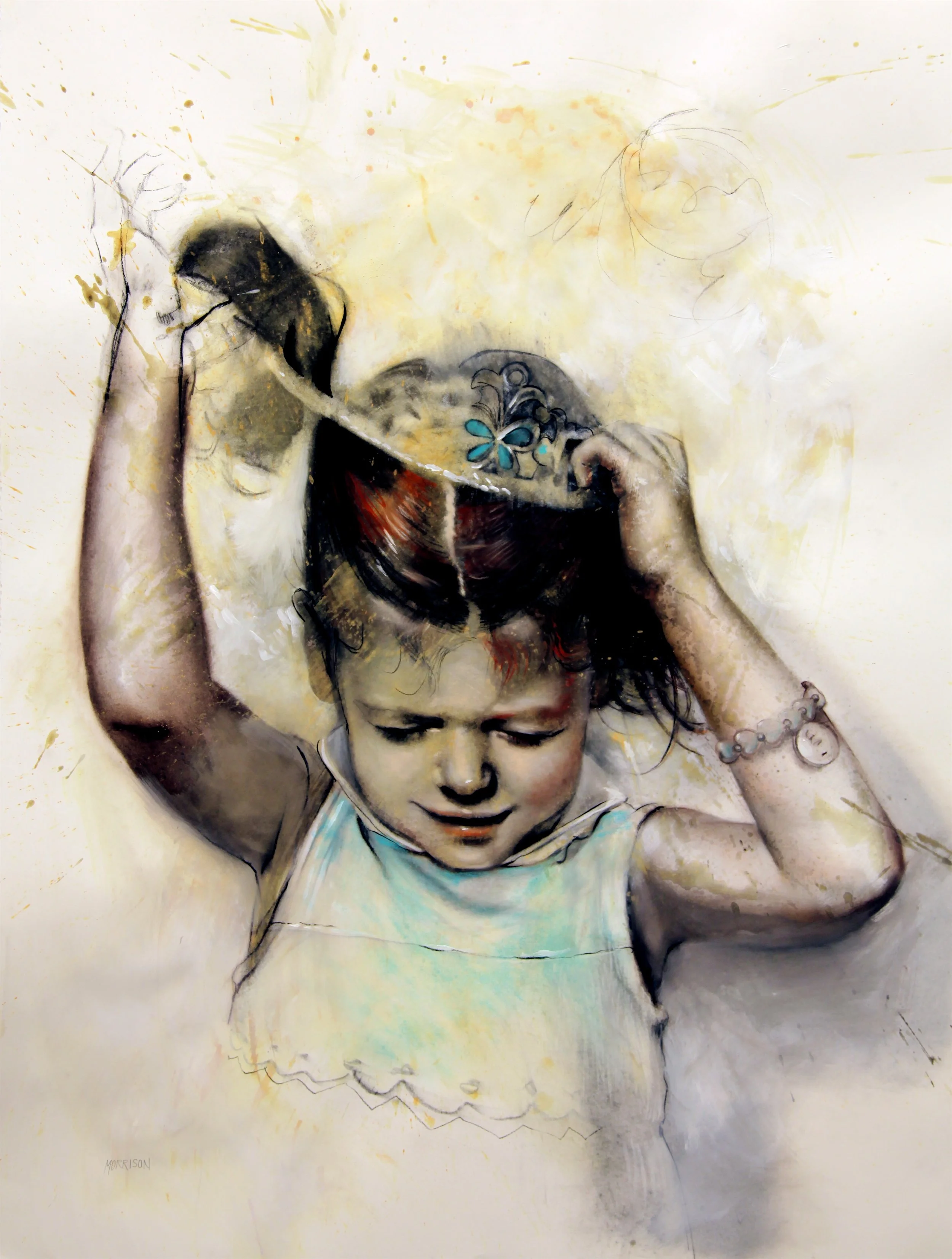 "Yank" Mixed media on paper (50 x 38in)