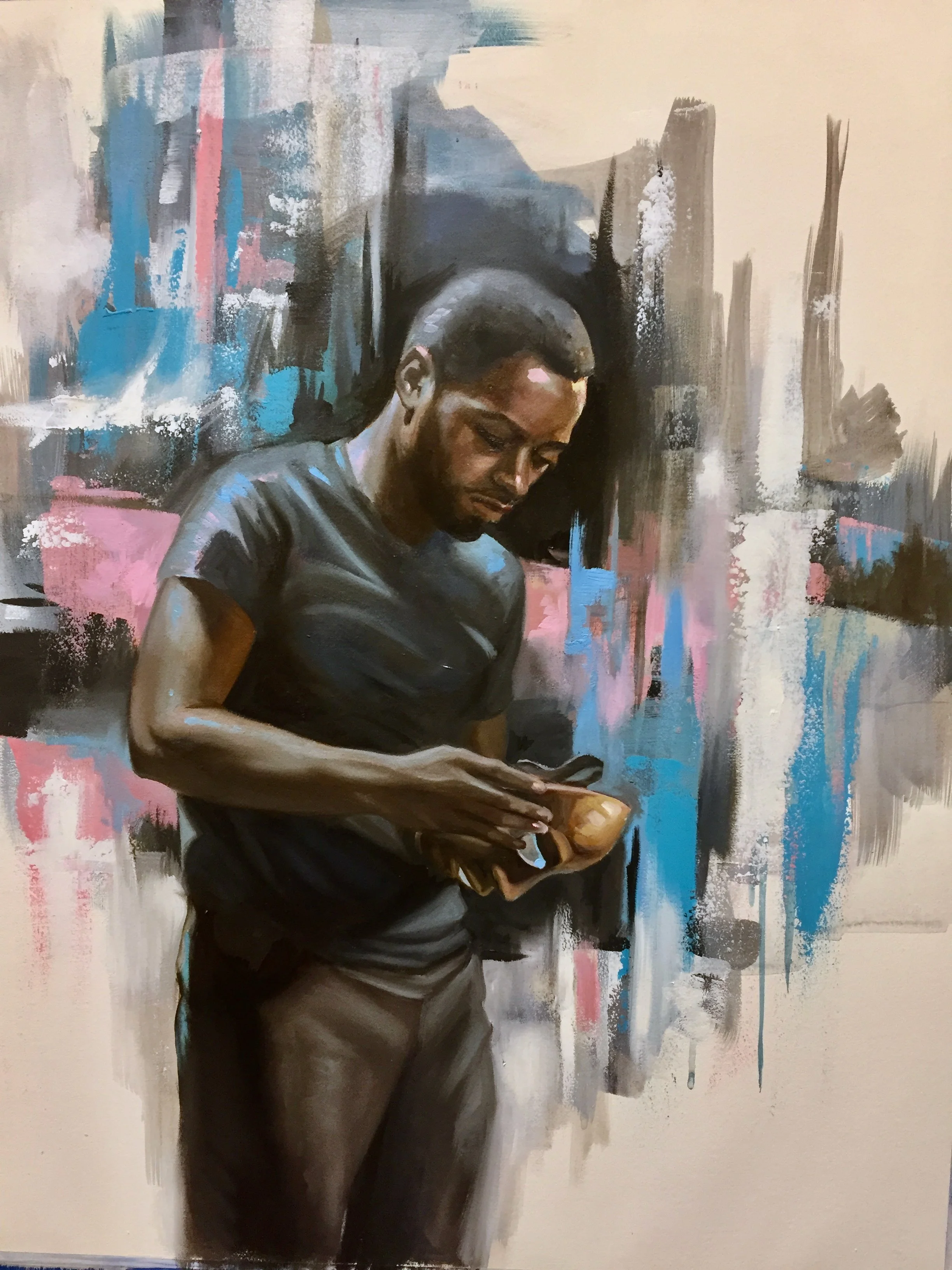 Study for Constructing the Myth
Acrylic on Paper 28 x 22 inches