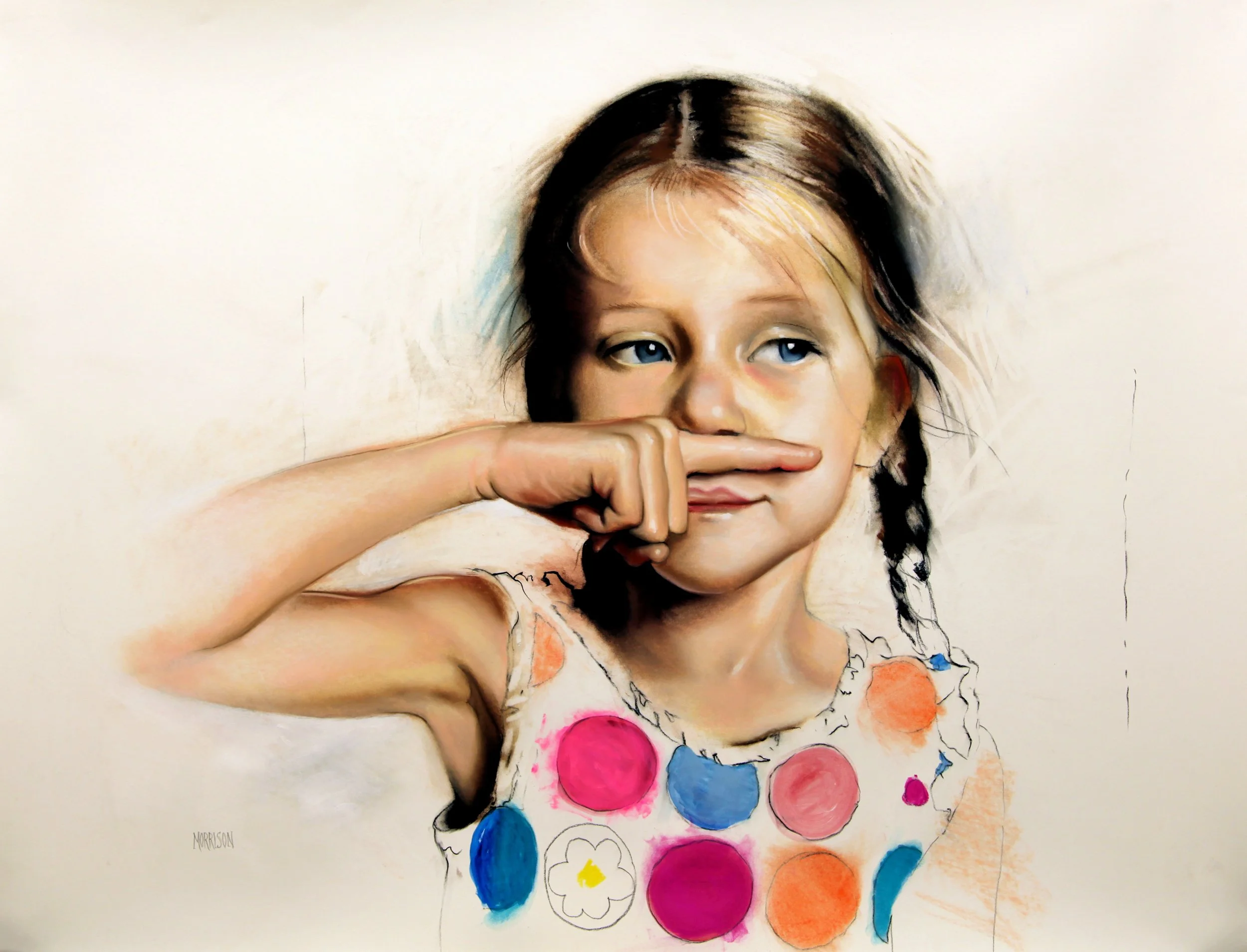 "Moustache"
Pastel on paper (38 x 50 in)