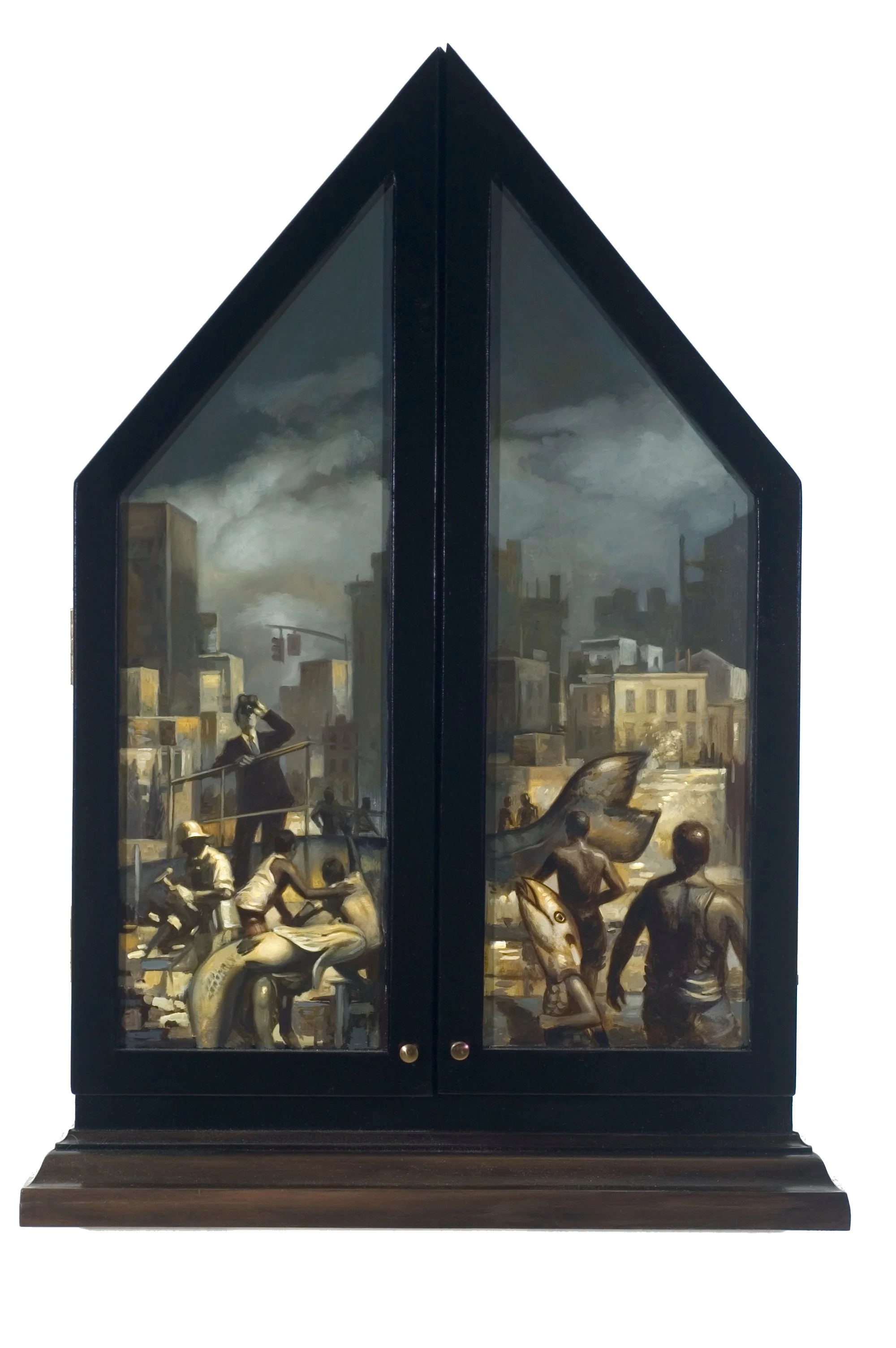 Saint Sophia (closed)
Oil on Panel (framed triptych)
38.75 x 48 inches Artist Frame