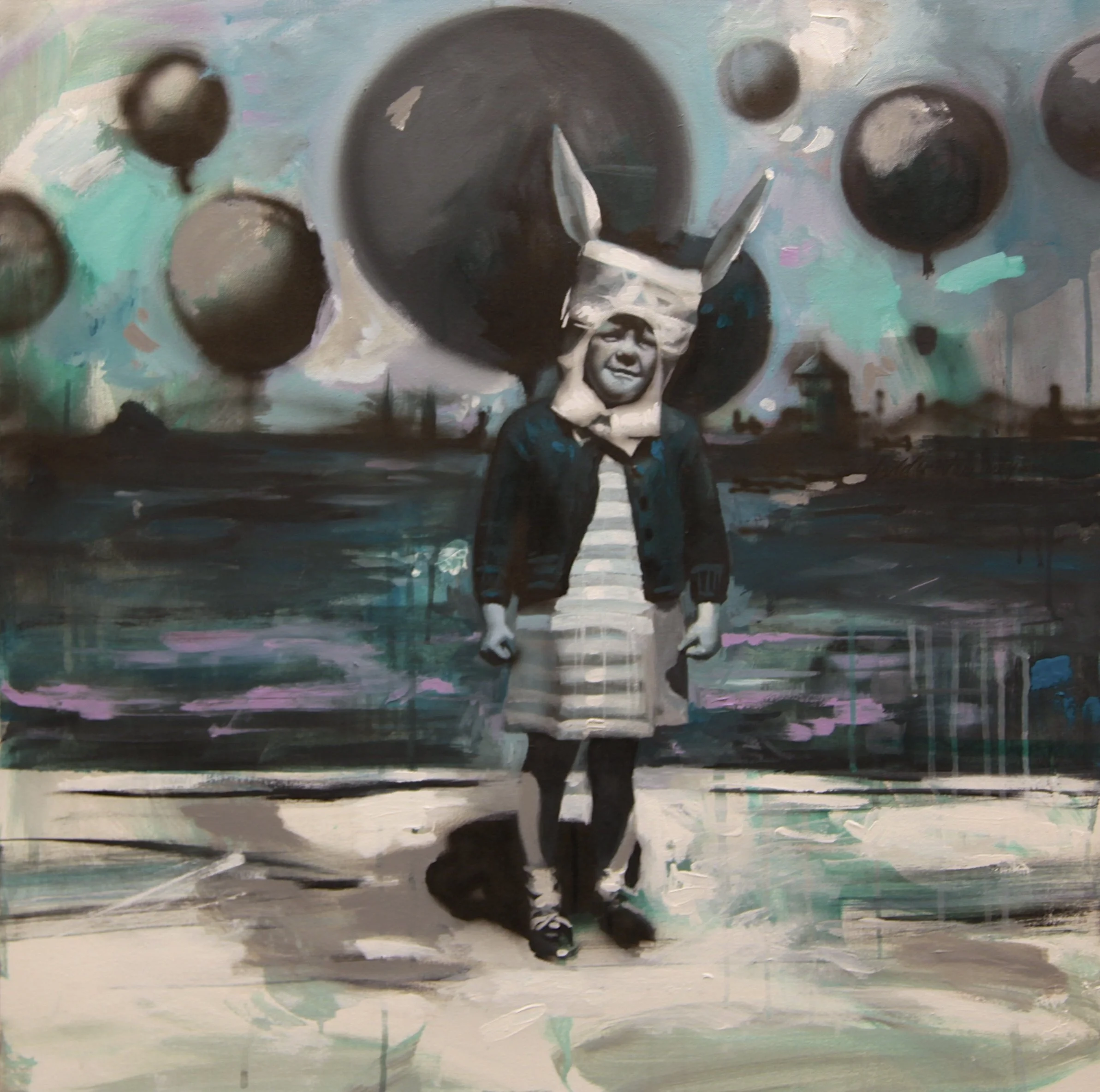 Small White Rabbit
Acrylic on canvas 32 x 32 inches