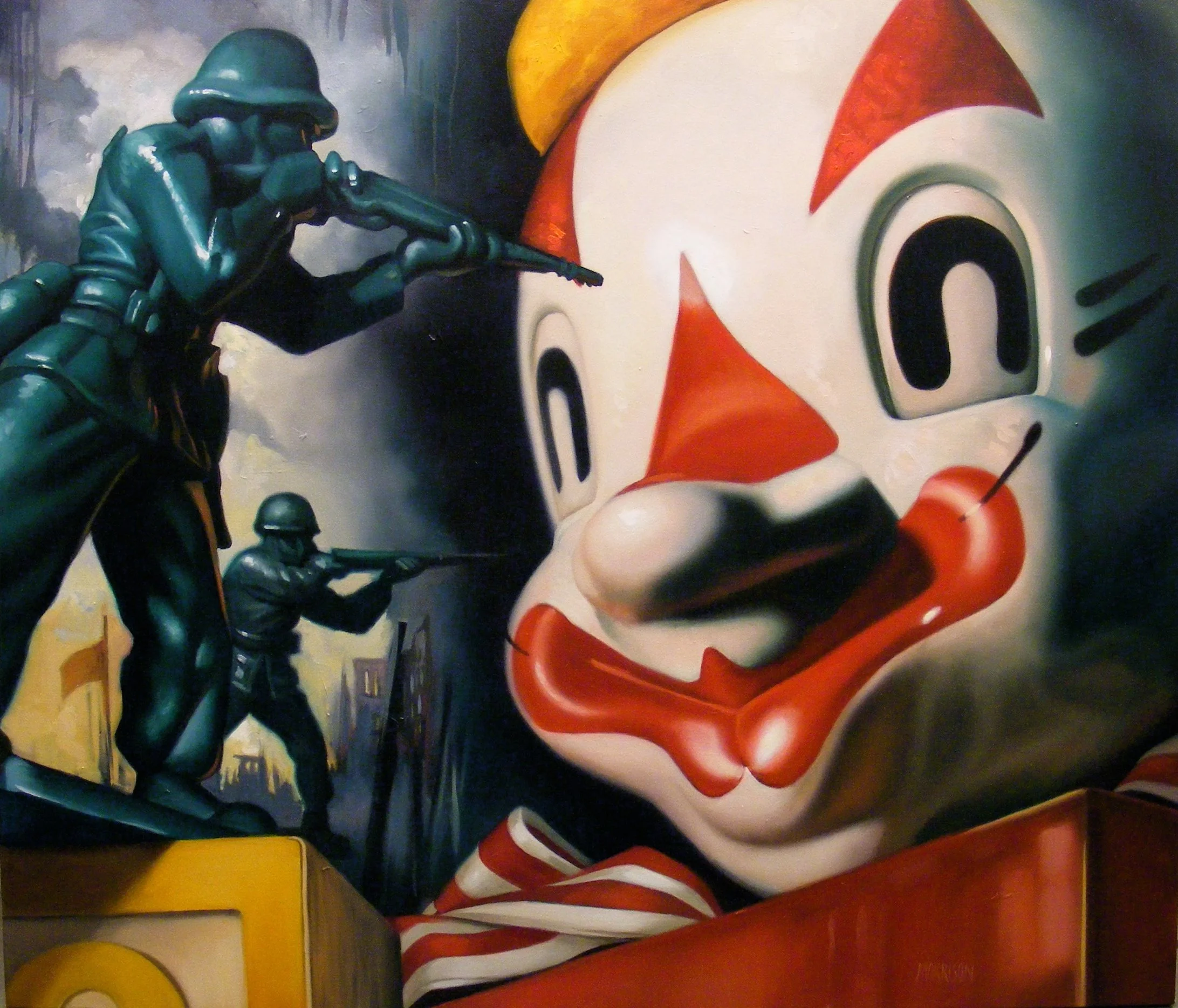 Right Between the Eyes
Oil on canvas 48 x 56 inches