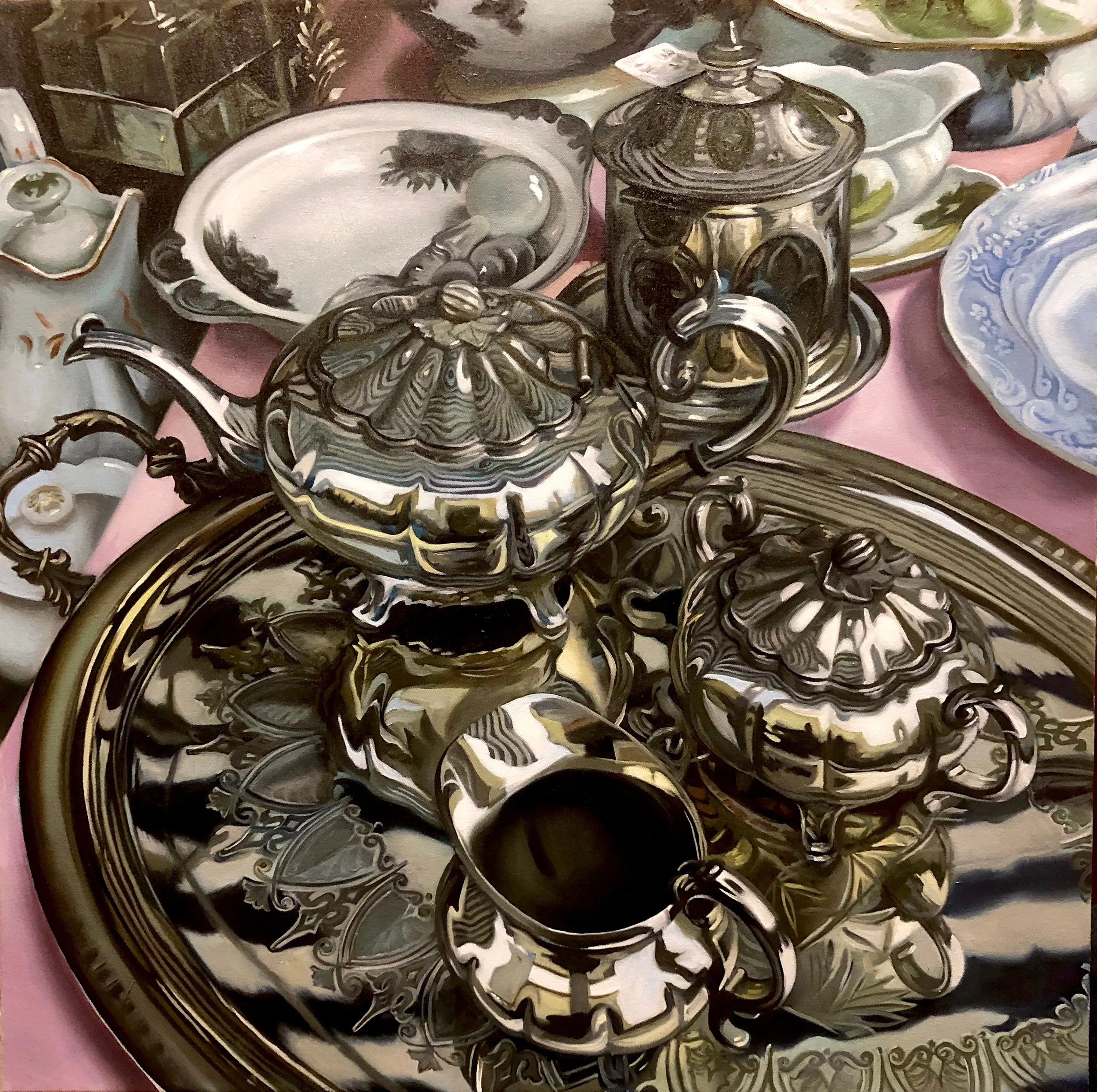 Striped Umbrella
Oil on canvas 36 x 36 inches