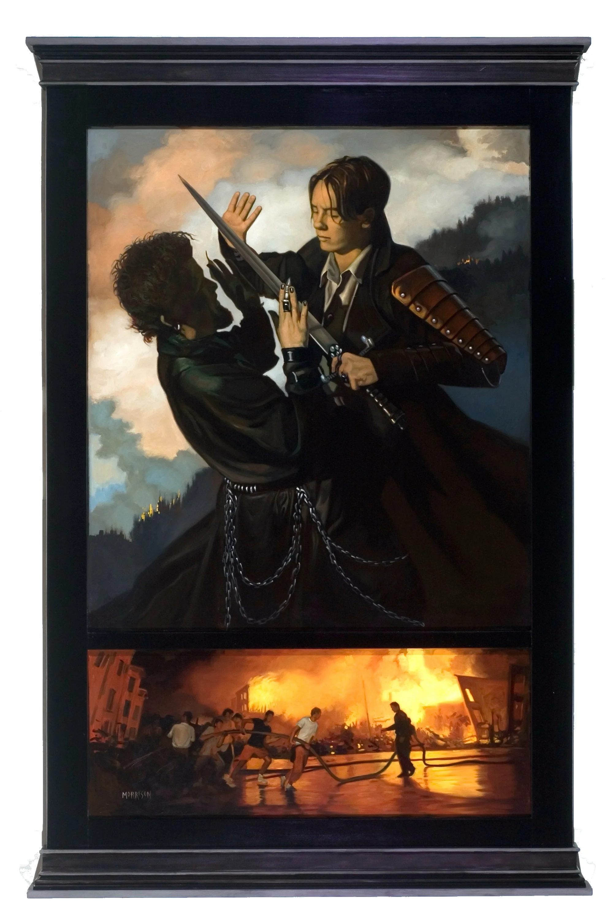 Saint George and the Dragon
Oil on panel 79 x 52 inches
Artist Frame 