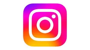 Instagram logo with a colorful gradient background and white camera icon in the center