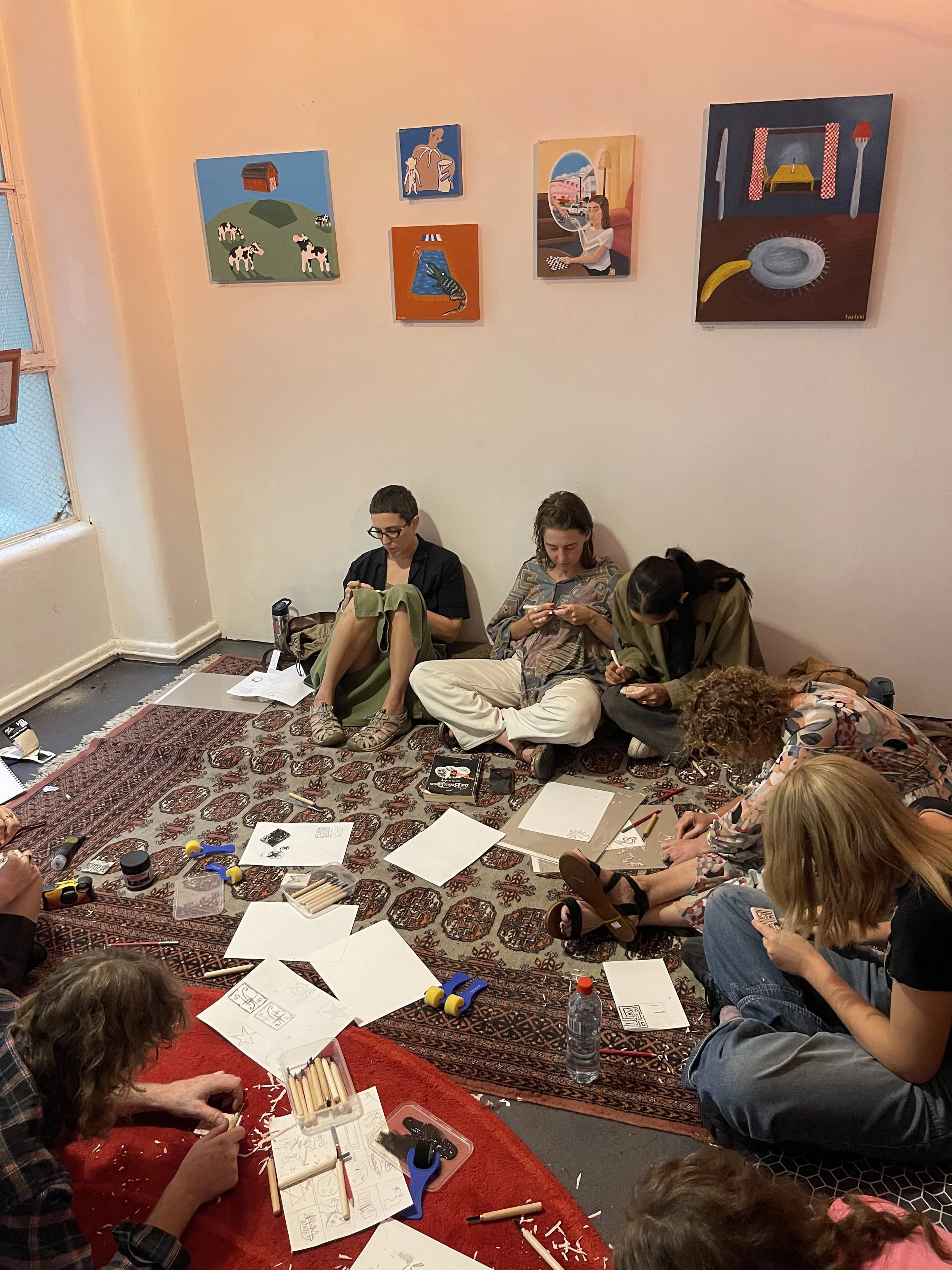 Lino carving & printing workshop