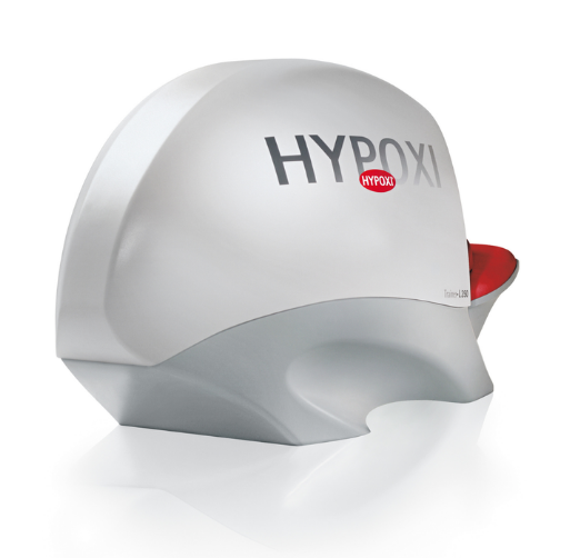 A medical device with a white and gray exterior, labeled 'HYPERX' with a red inner section.