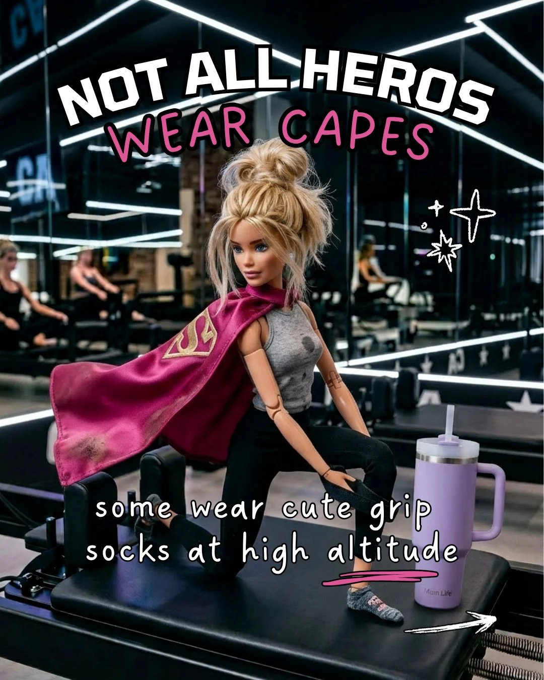 Not all heroes wear capes. Some wear grip socks at high altitude ⁠
⁠
This Mother&rsquo;s Day, all Mum really wants is:⁠
⁠
🩷 8 hours of sleep⁠
🩷 One long, uninterrupted shower⁠
🩷 Off the waitlist⁠
🩷 An iced matcha the size of her emotional support