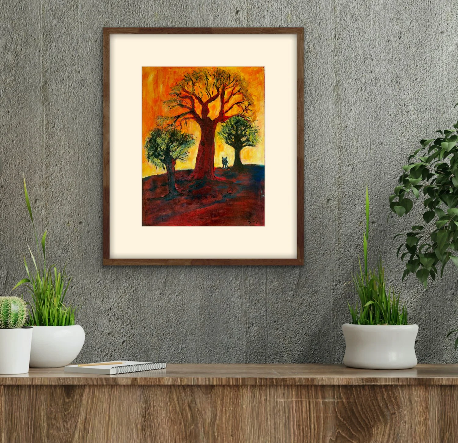 Dog On the Horizon, framed and styled 2.jpeg