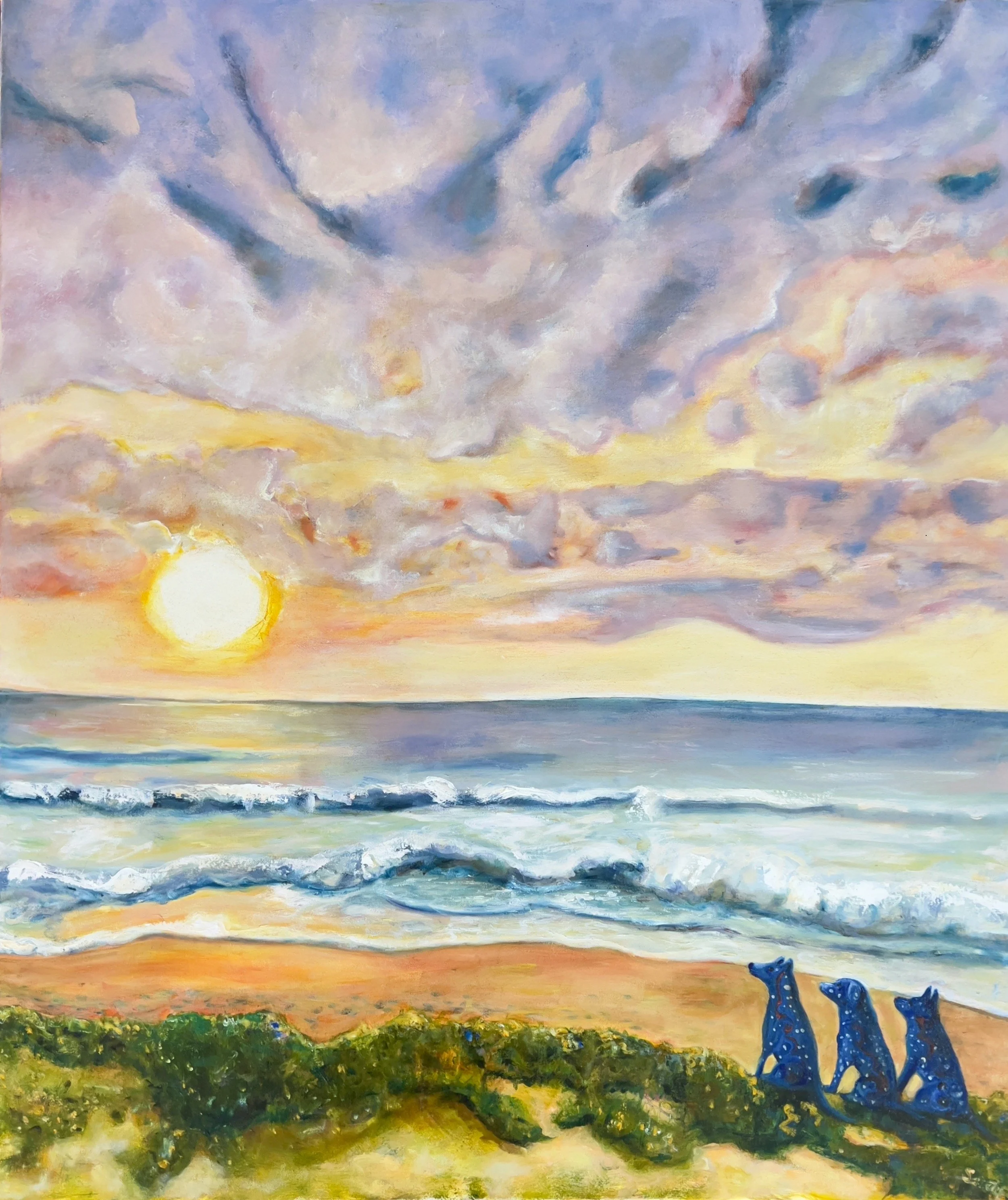 Three Blue Star Dogs