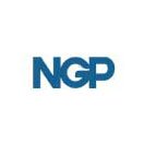 Logo with the letters 'NGP' in blue.