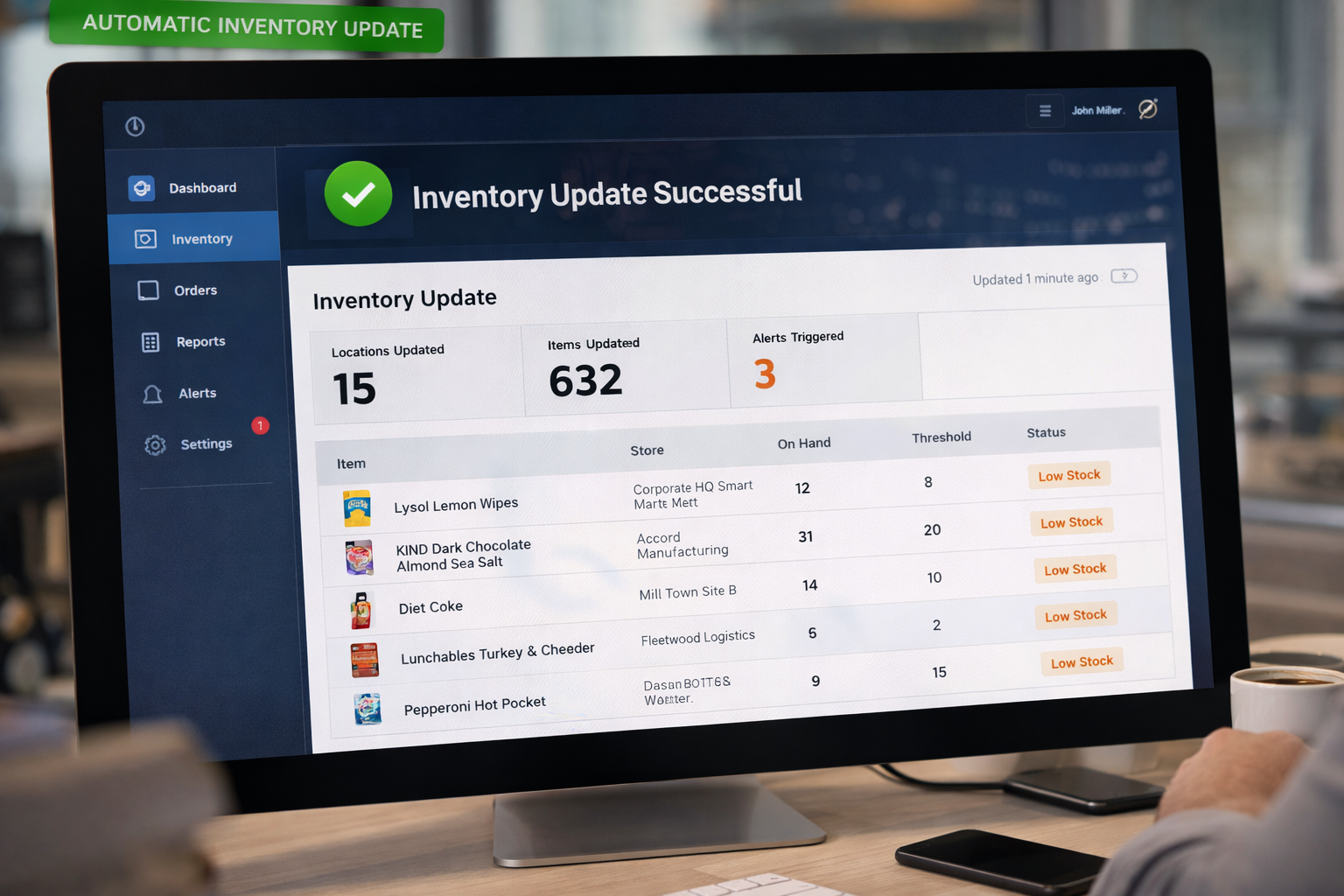Inventory management dashboard for micro market systems