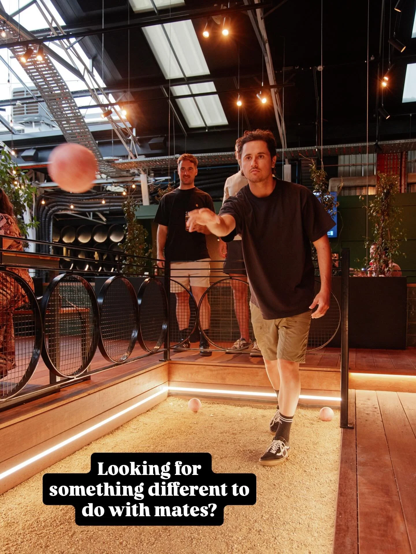 Have you rolled your arm under on our bocce court yet? 

Or book the area for a private booking (for up to about 15 people) and try something different. Huzzah! 🙌