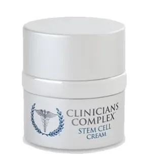 A white jar of Clinicians Complex Stem Cell Cream.