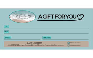 A gift certificate from 'Daughter's Daycare & Preschool' titled 'A Gift For You' with spaces for 'to,' 'from,' 'amount,' and 'valid until,' and contact information at the bottom.
