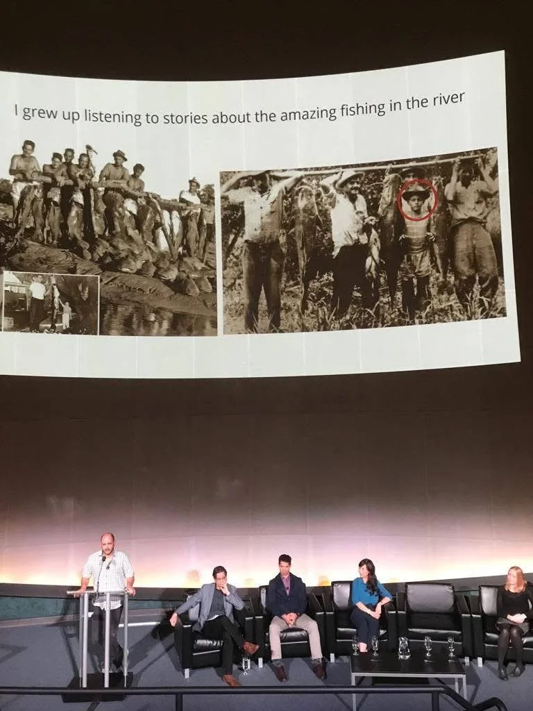 Audience attending a public presentation about nature