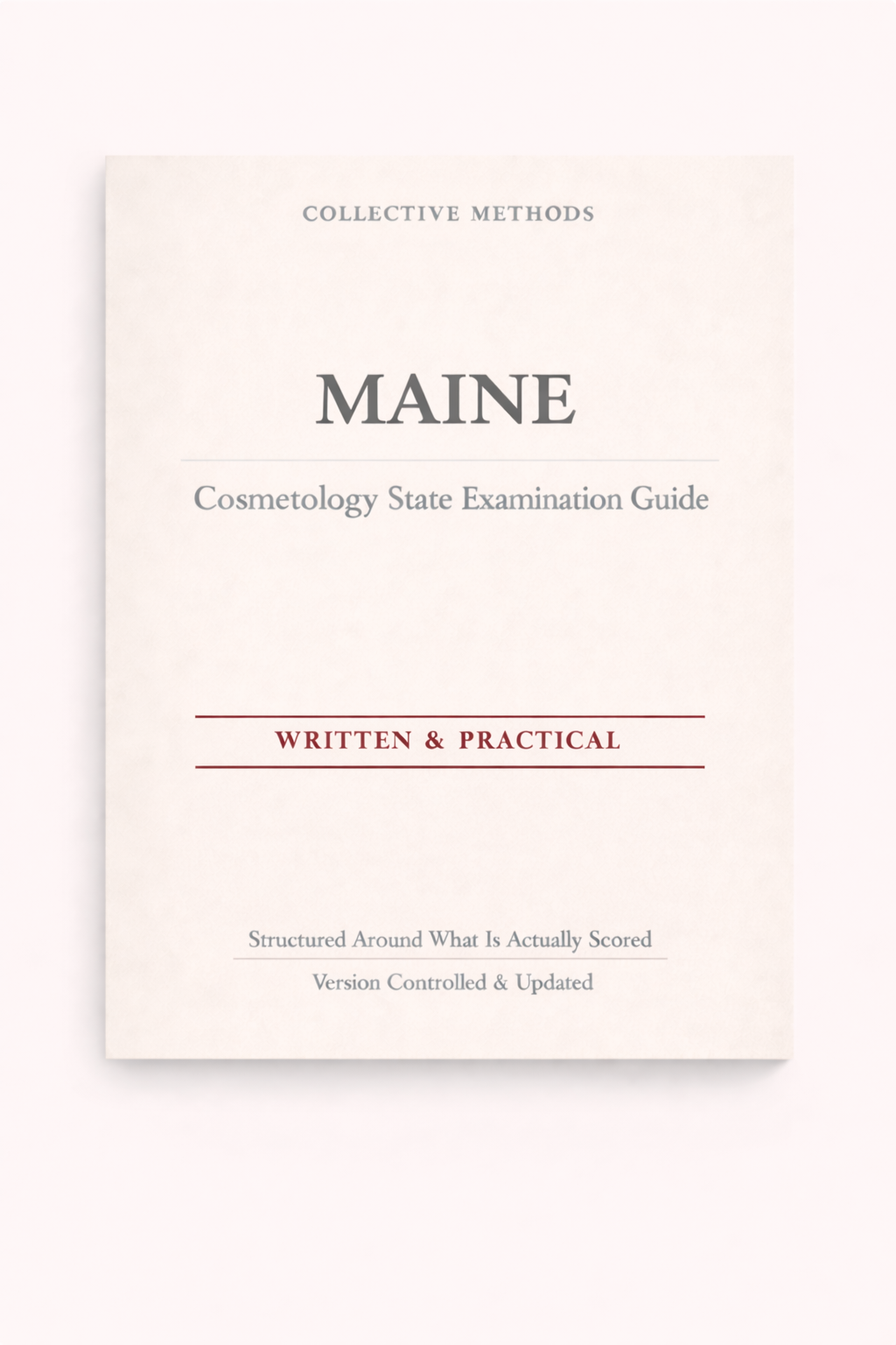 Maine Cosmetology State Examination Guide – Written & Practical  Product Description