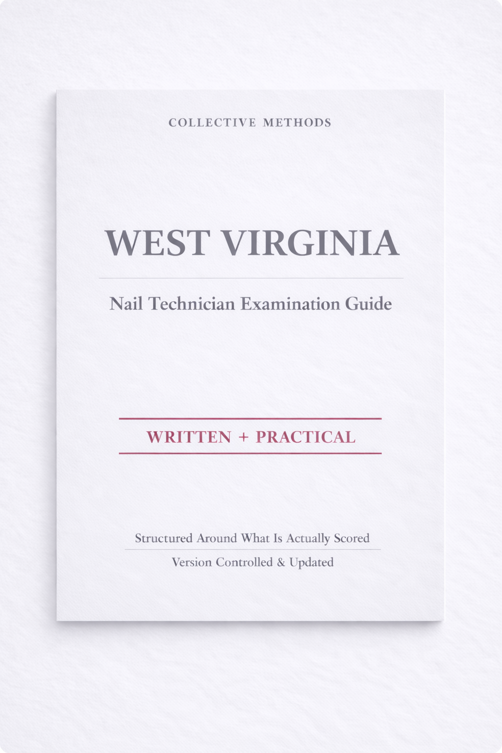 West Virginia Nail Technician State Examination Guide