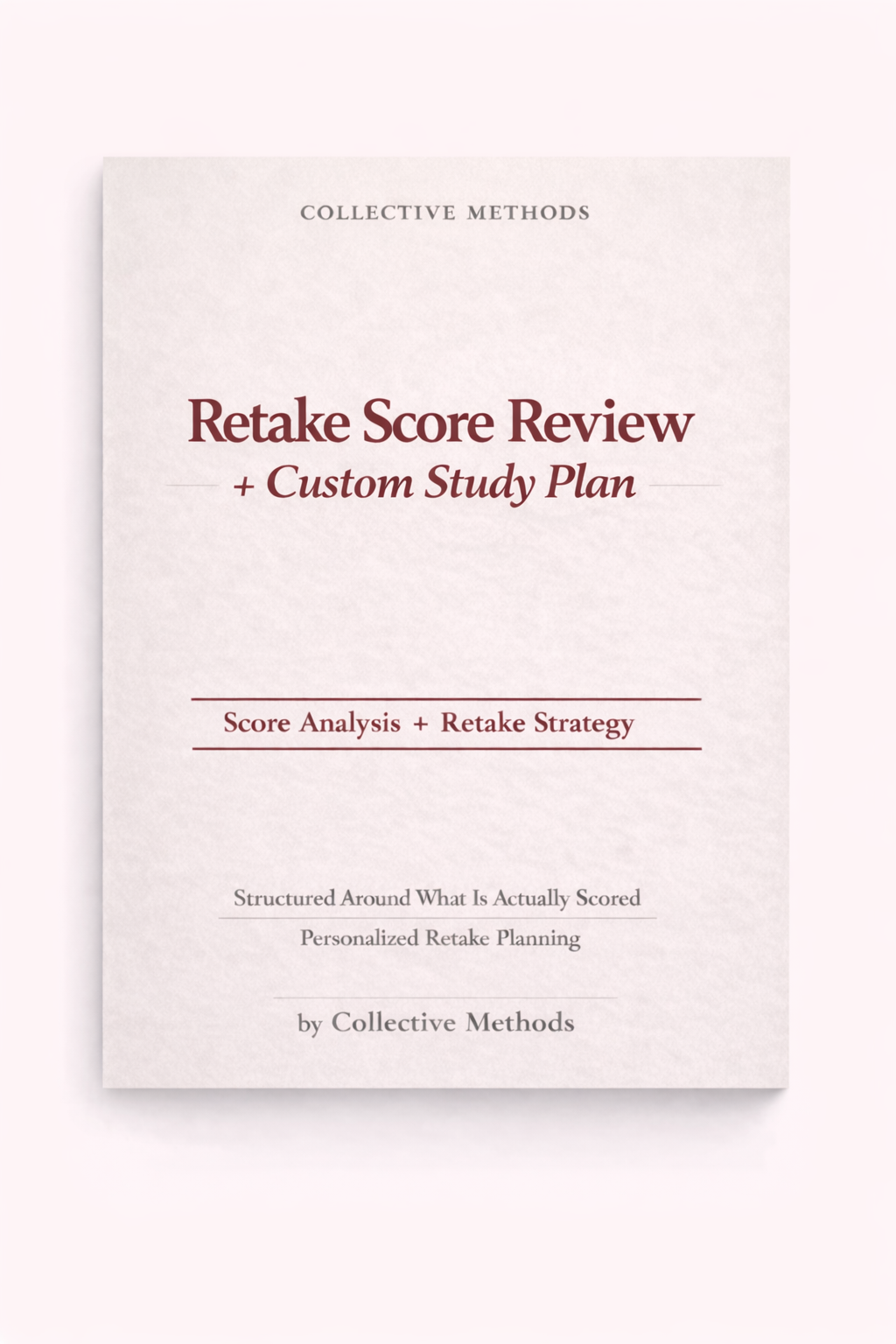 Retake Score Review + Custom Study Plan