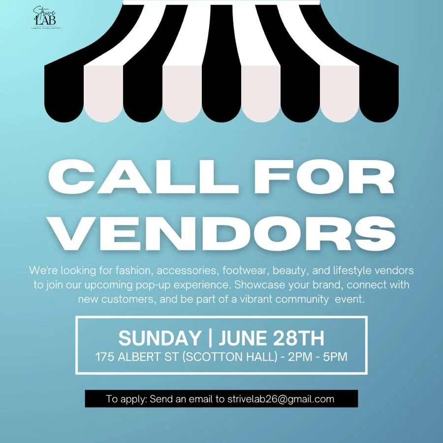 WE ARE HOSTING A POP UP!!

We're so excited to be bringing together an amazing day full of local vendors, family fun, and community vibes - and we are currently looking for clothing and accessory vendors to join us!

📍175 Albert St (Scotton Hall)
📆