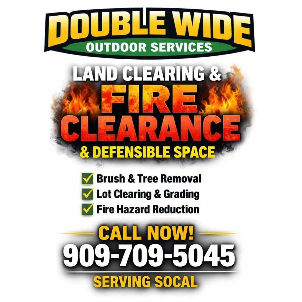 🔥 Land Clearing &amp; Fire Clearance
Get your property safe and ready

✅ Brush &bull; Trees &bull; Grading
📞 909-709-5045
📍 Serving SoCal

#FireClearance #LandClearing #DefensibleSpace