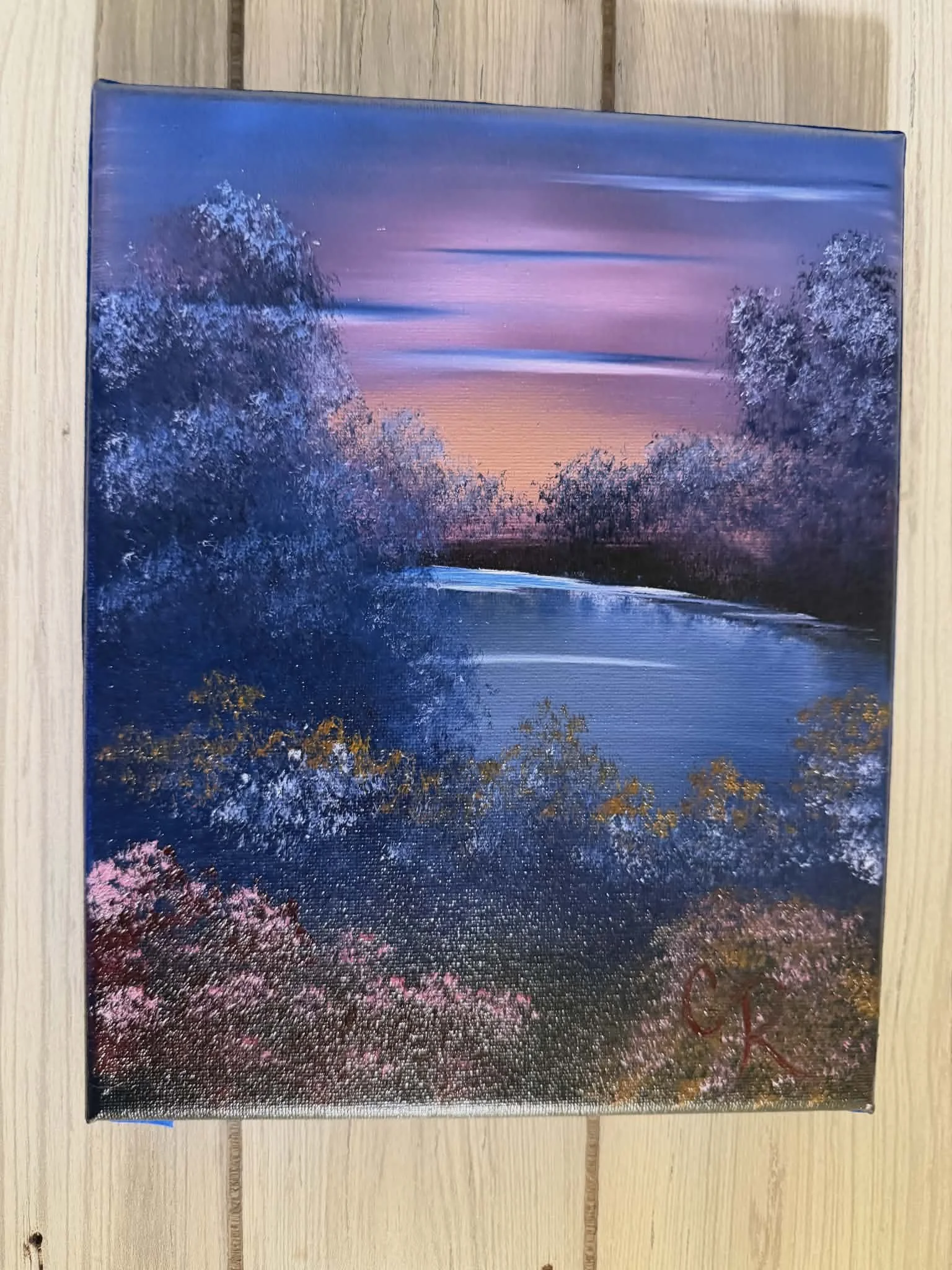 Sunset Over the Pond