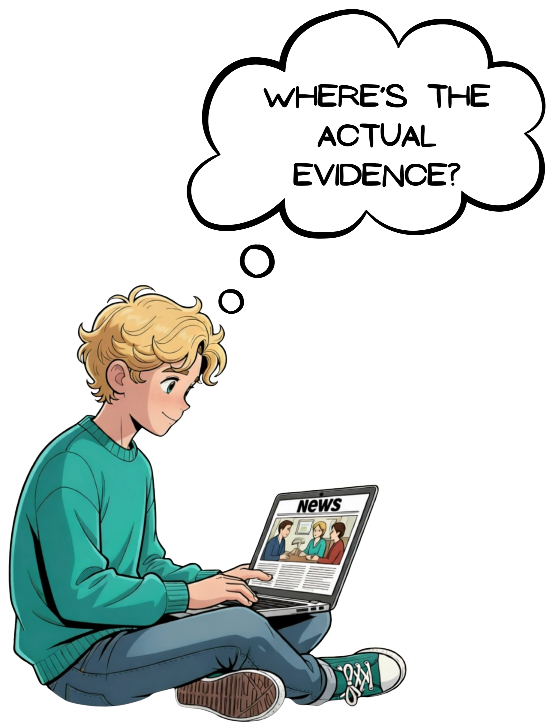 Graphic novel boy cartoon with critical thinking skills online