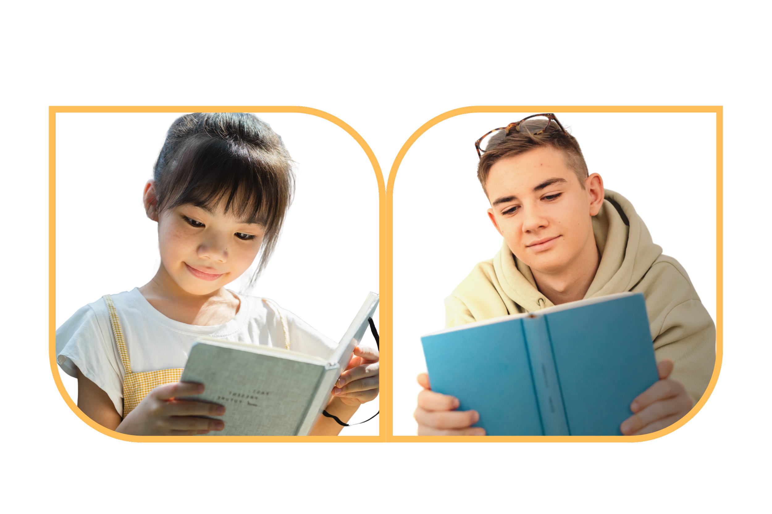 Elementary and middle school aged kids reading books to learn about logical fallacies and critical thinking skills for the age of AI