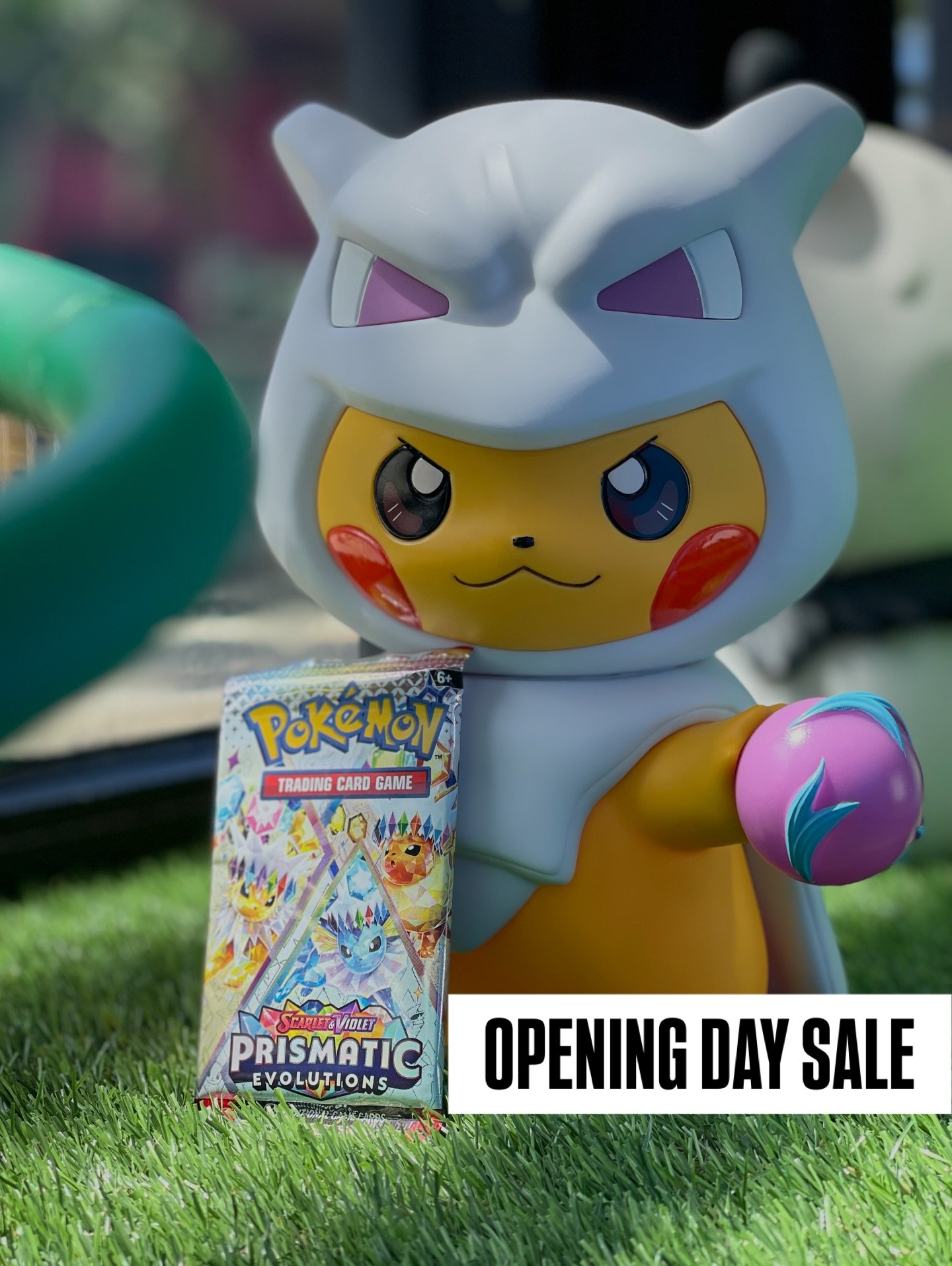 ⚡️ FLASH SALE ALERT! ⚡️

Want to crack some Prismatic Evolutions? TODAY ONLY, we are dropping Pok&eacute;mon Prismatic Evolutions packs for just $10! 🤯

This is a strictly while supplies last situation, so grab your trainer crew and get here fast be