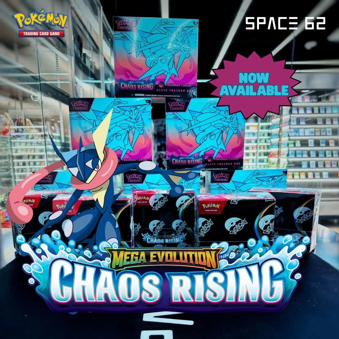🌋 CHAOS HAS ARRIVED IN HONOLULU! 🌋

The wait is finally over! We are incredibly stoked to announce that Mega Evolution: Chaos Rising is officially IN STOCK at Space 62.

Whether you&rsquo;re looking to massively upgrade your setup, hunt down those 