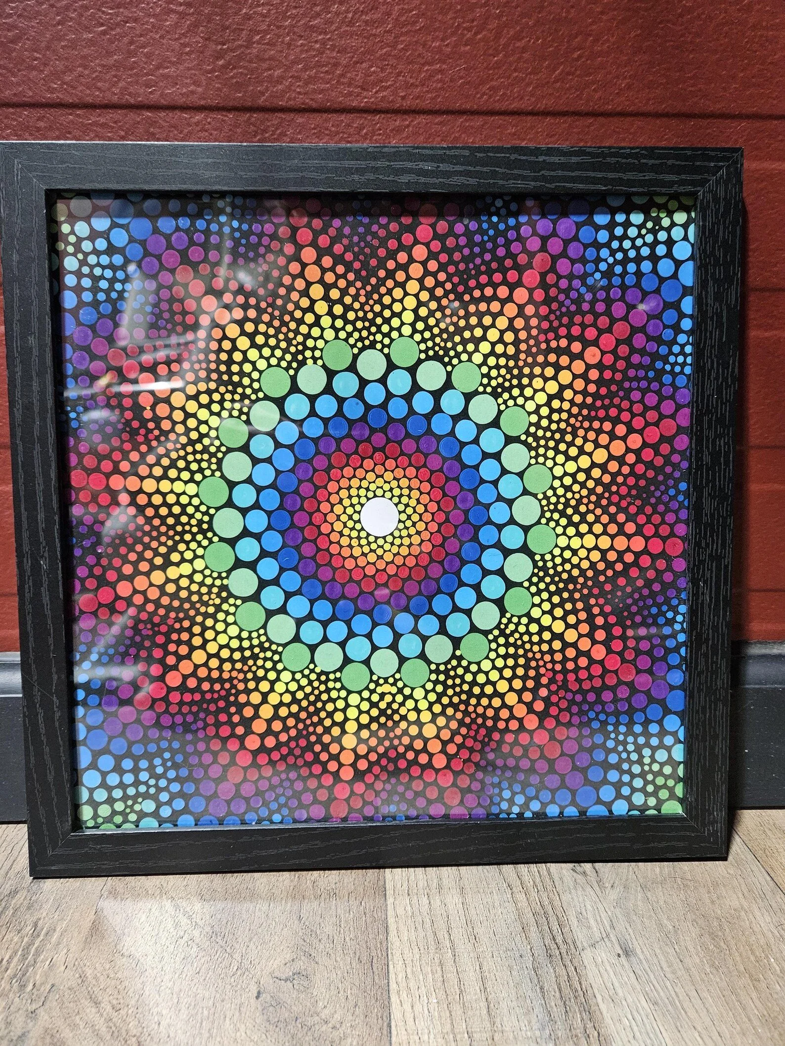 Rainbow mandala print