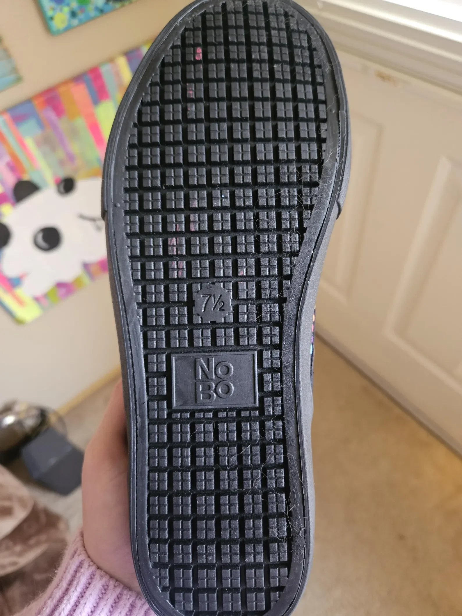 Hand-painted slip-on sneakers