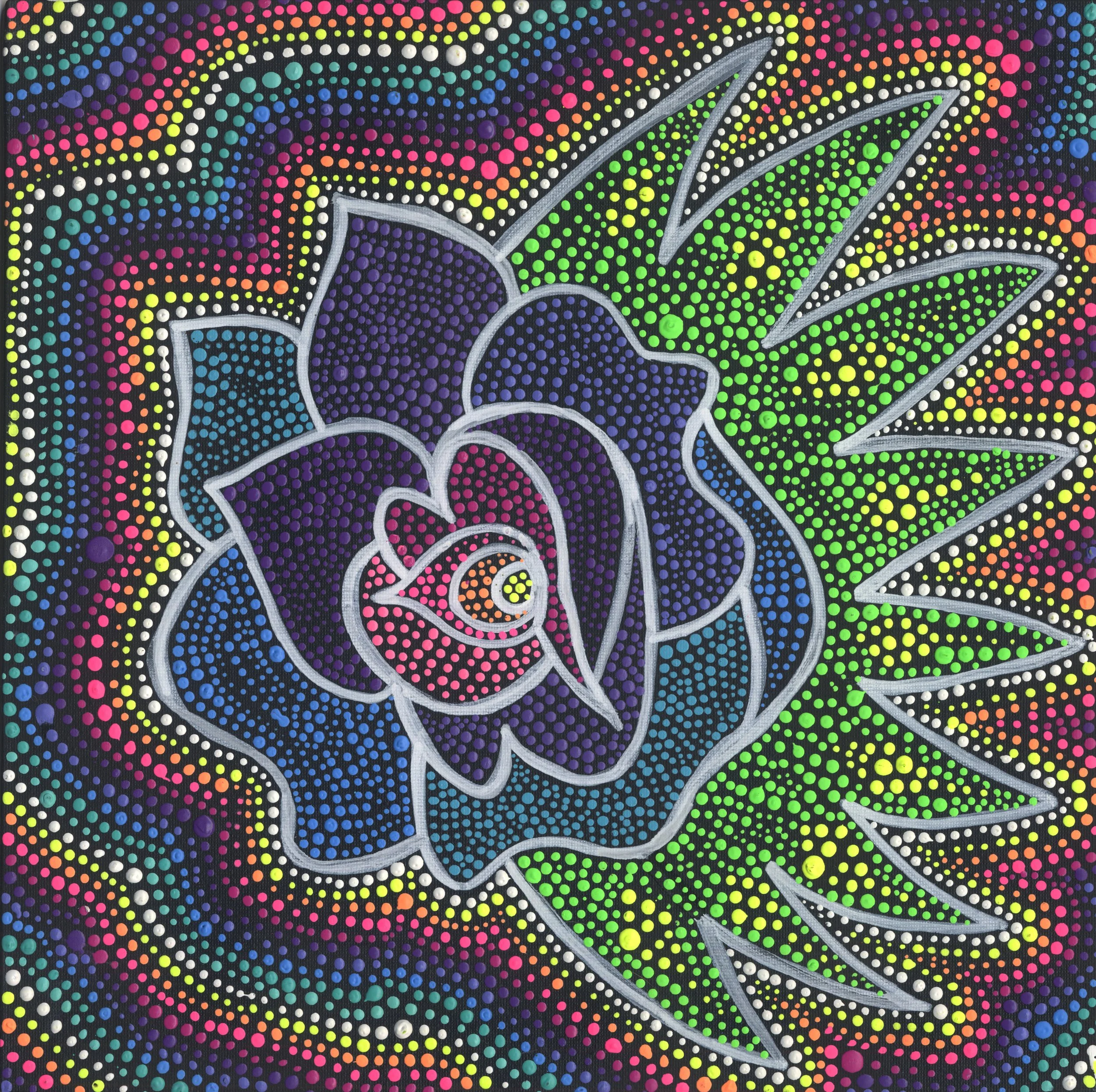 Rainbow Rose Print