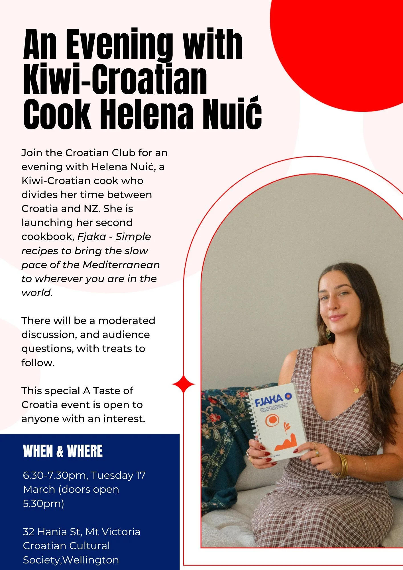 An evening with Kiwi-Croatian cook Helena Nuić
