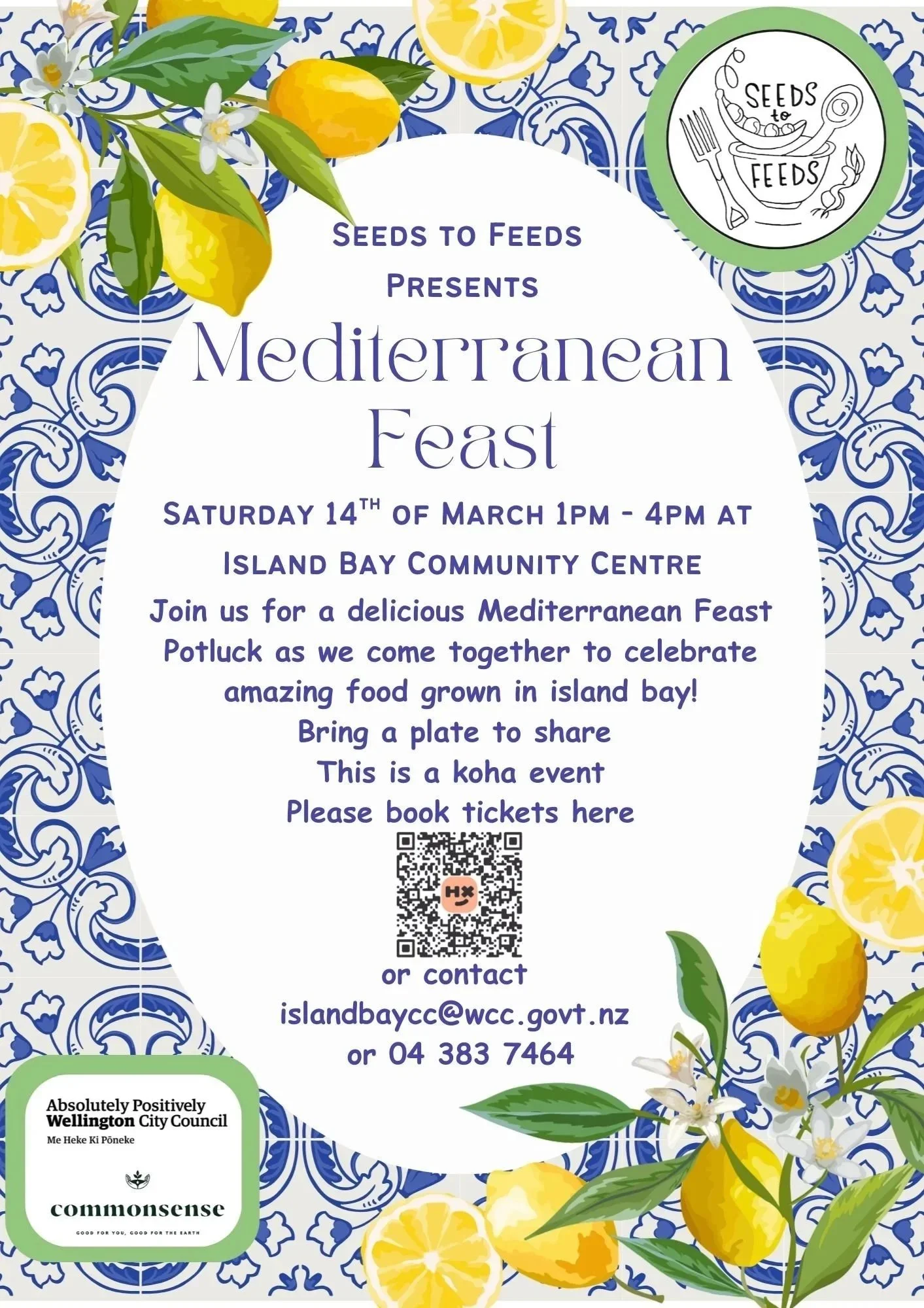 Island Bay Seeds to Feeds Pot Luck - Mediterranean Feast