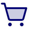 Blue shopping cart icon