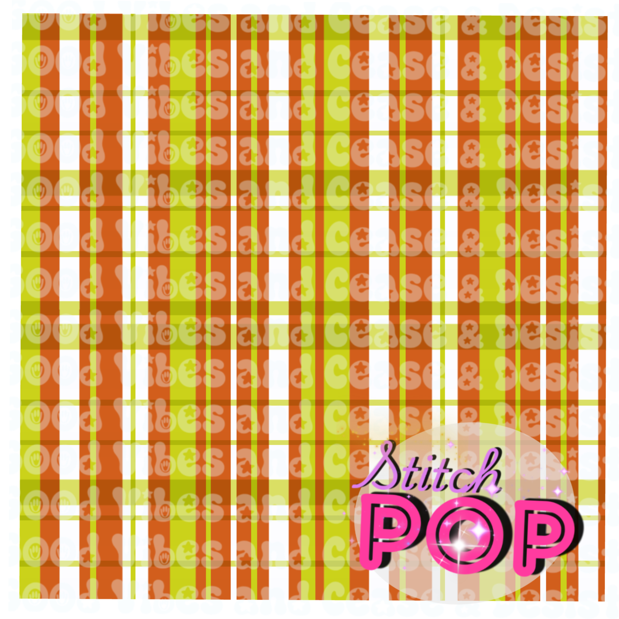 Candy Corn Plaid  -Seamless File