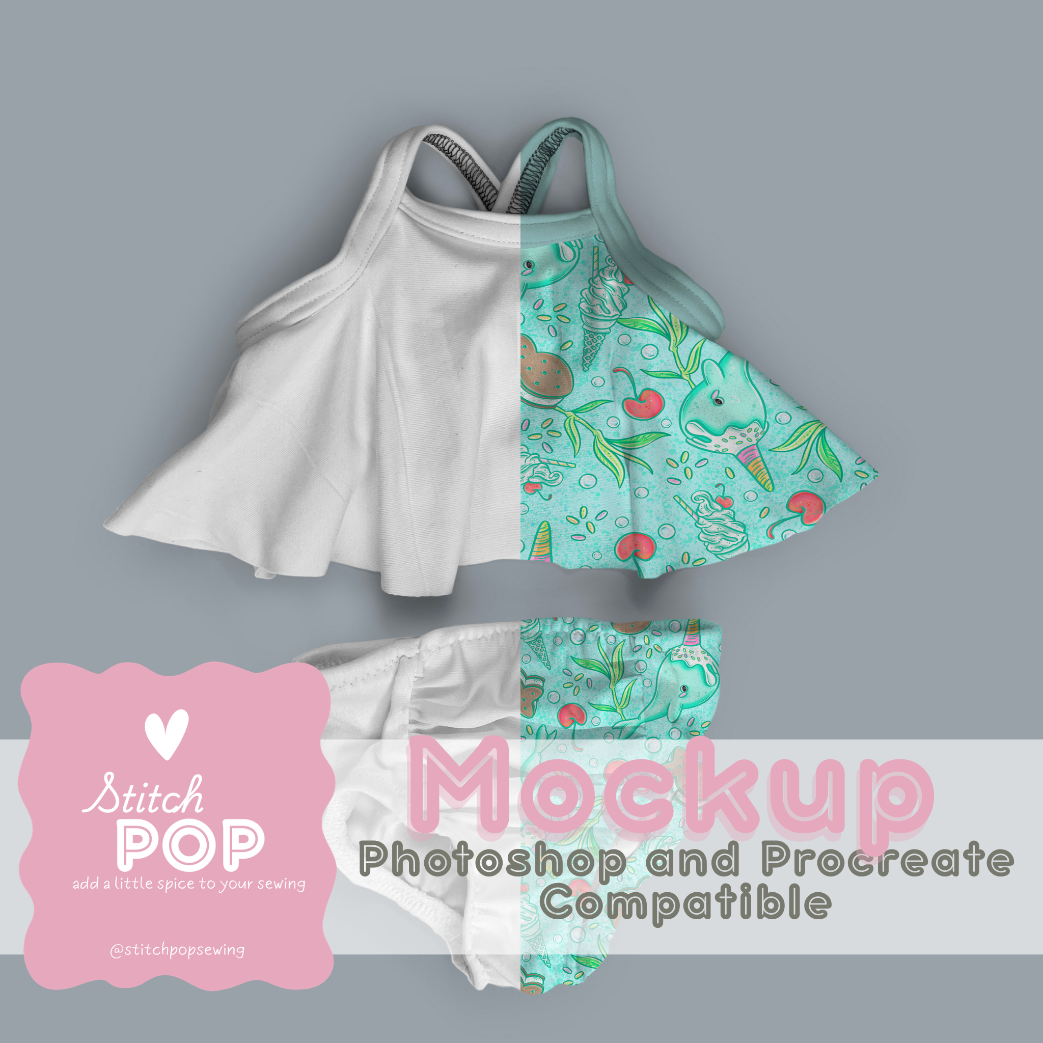 Swing Top and Swim Bloomies Mockup