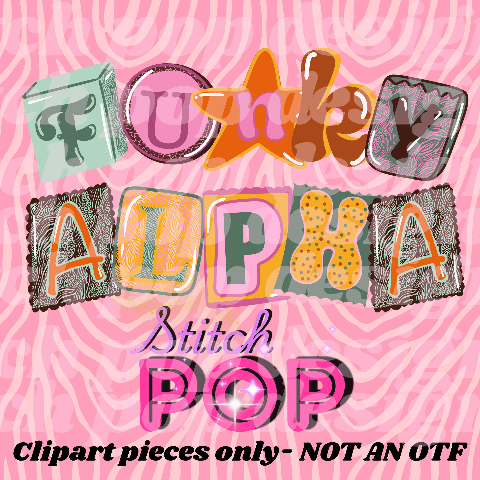 Funky Alpha - Clipart