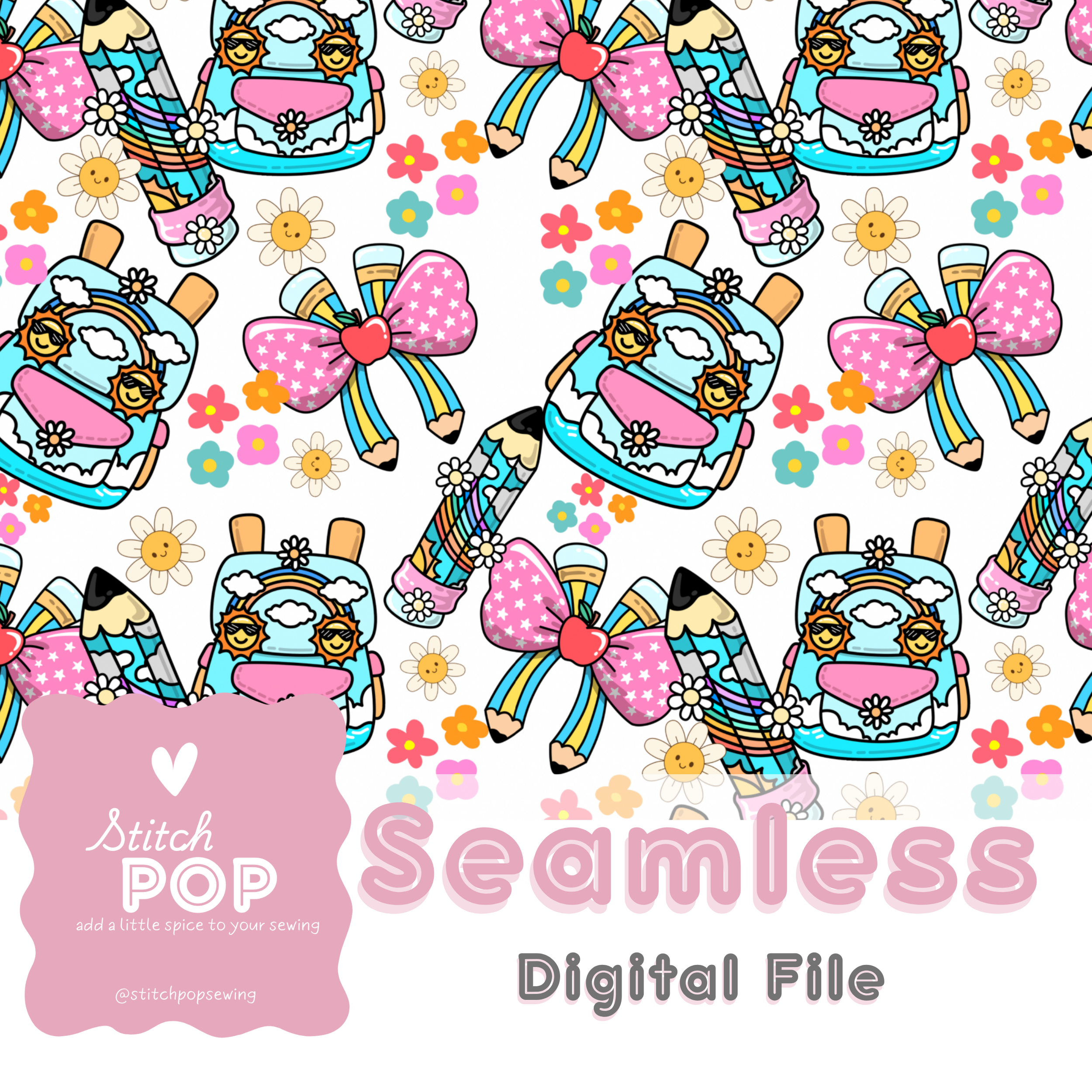 Back To School White - Seamless File