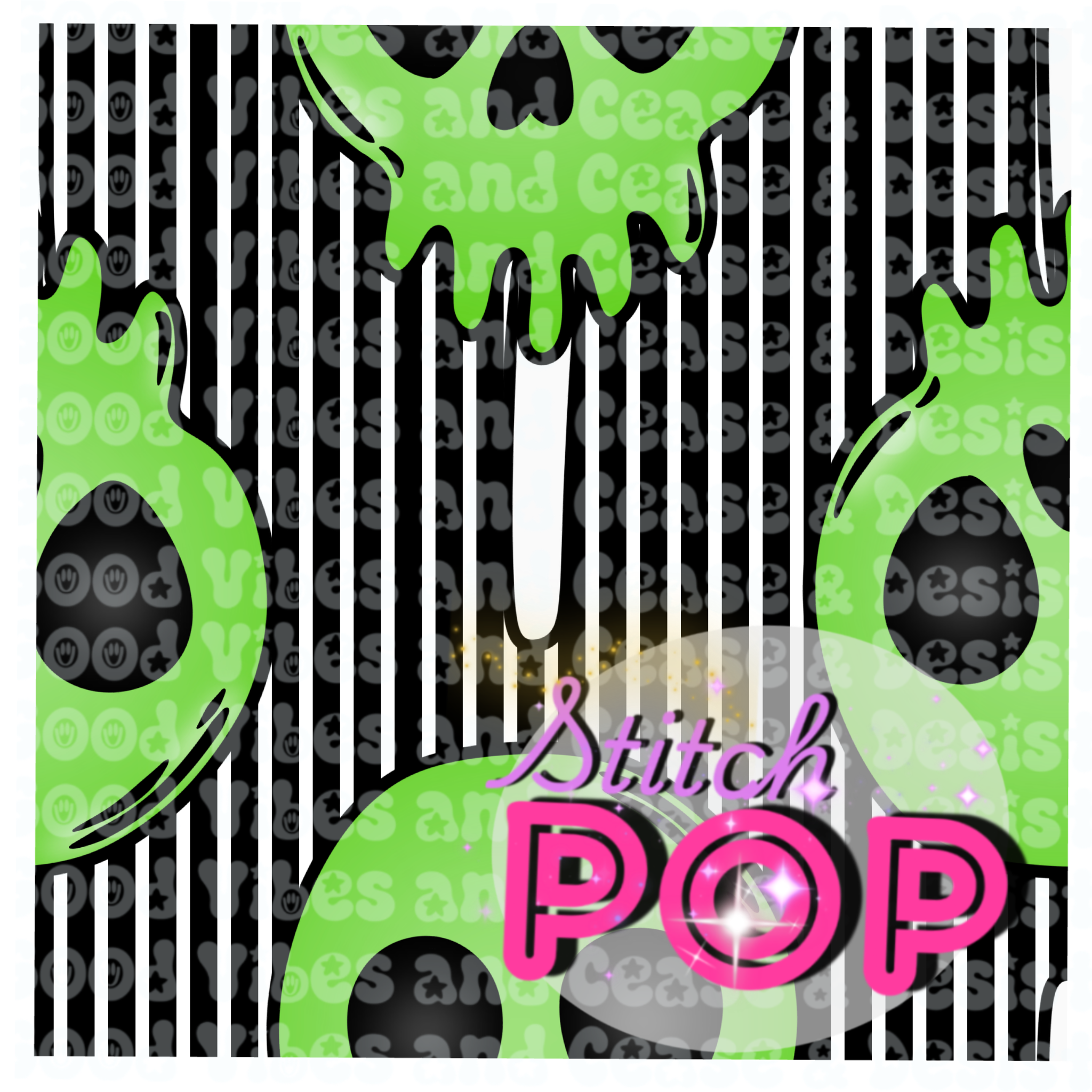 Poison Apple Dark Stripes- Seamless File