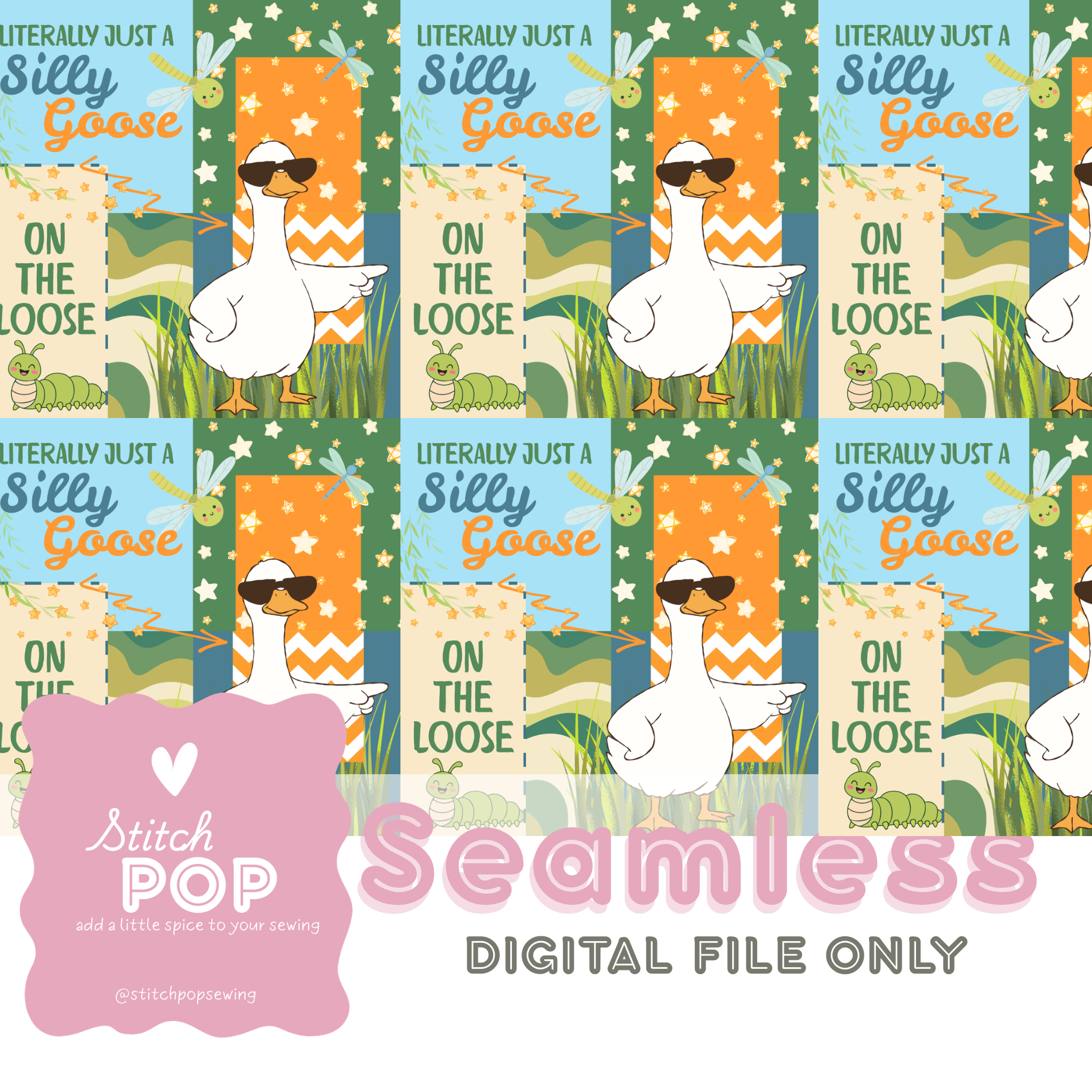 Boy Just a Silly Goose - Seamless Design