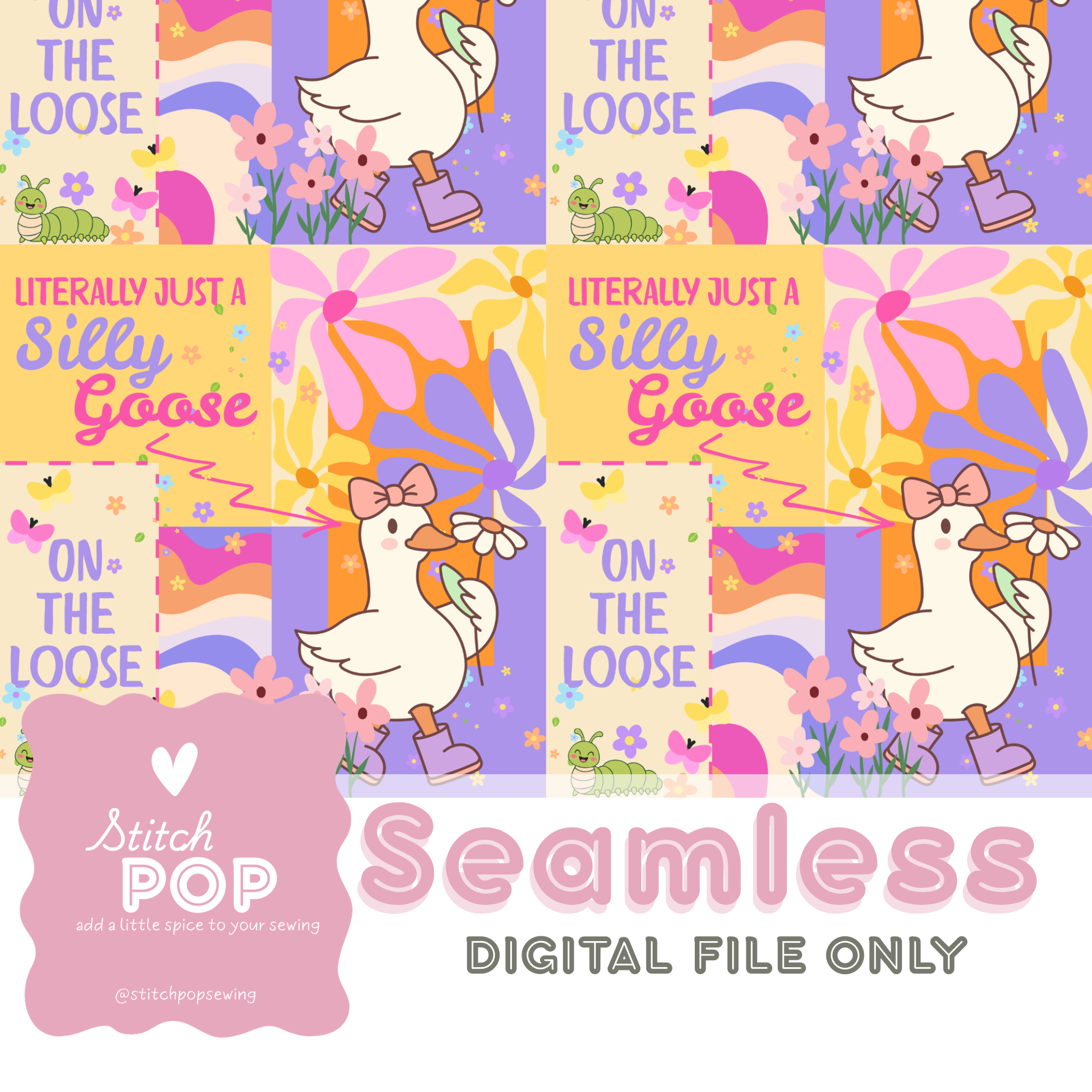 Just a Silly Goose - Seamless Design