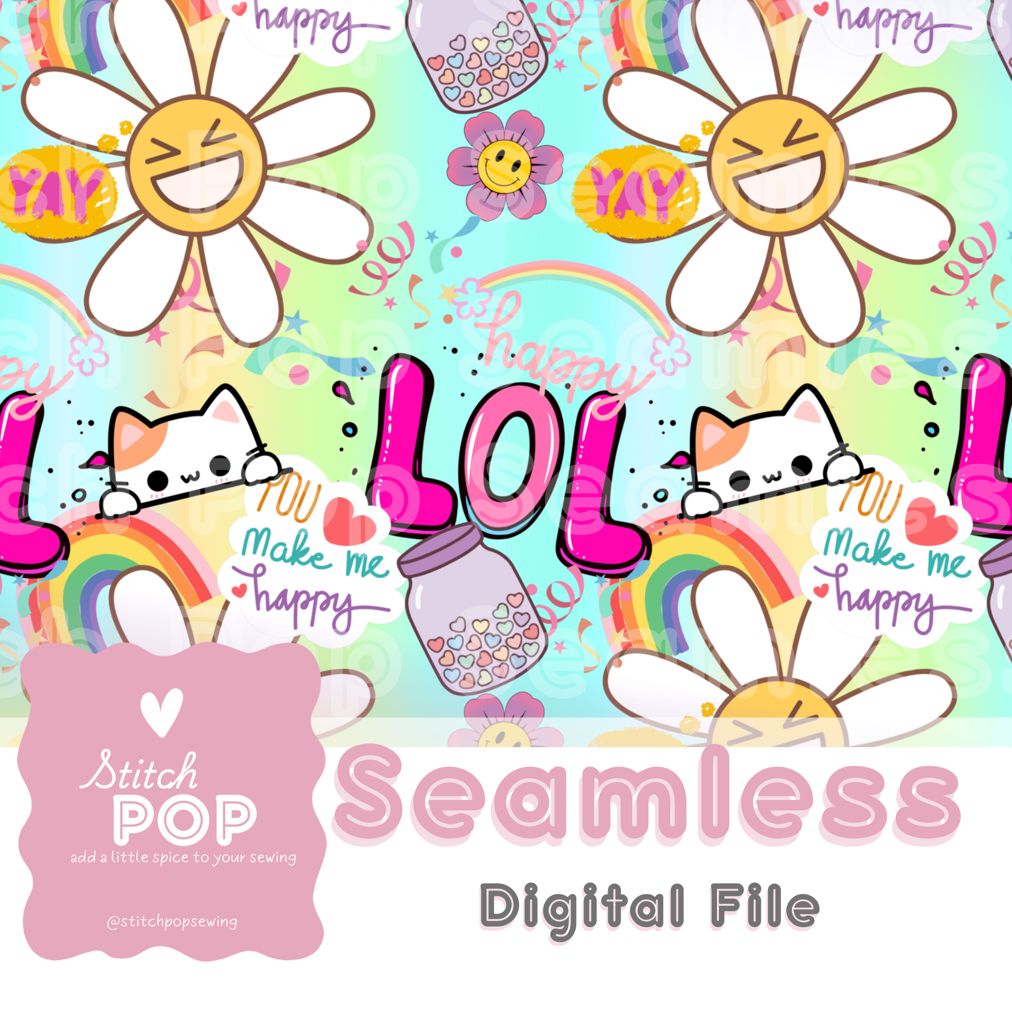 Choose Happy - Seamless File