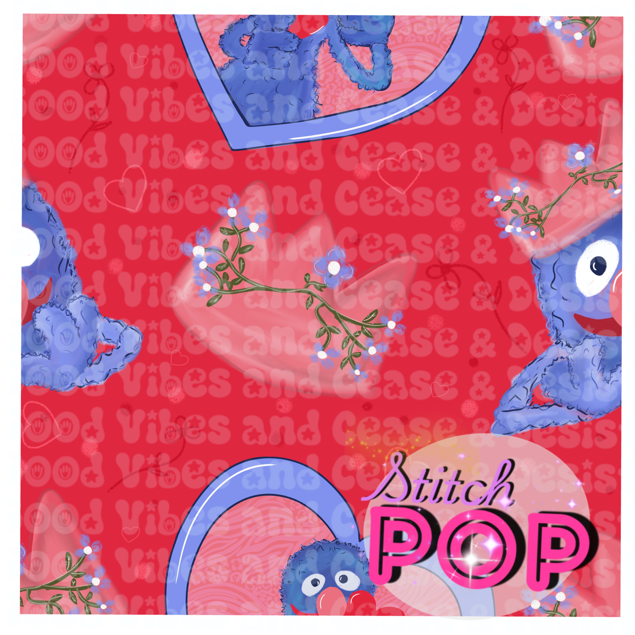 Grover Love Red -Seamless File