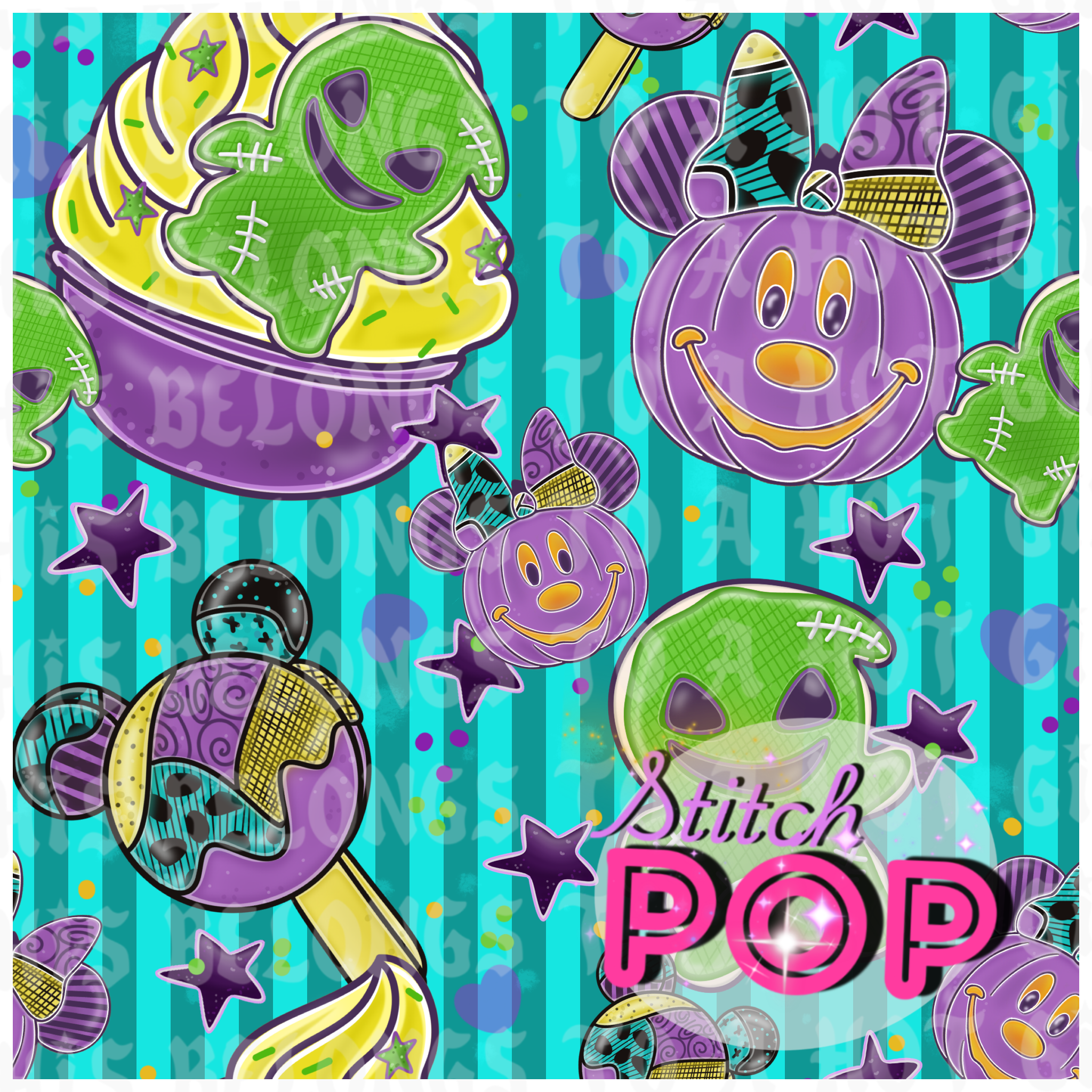 Boogie Magic Teal  - Seamless File