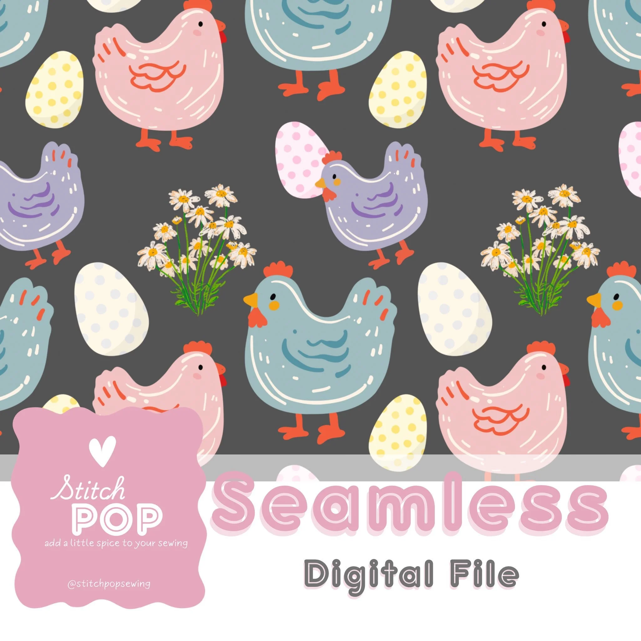 Chickens on Charcoal - Seamless File