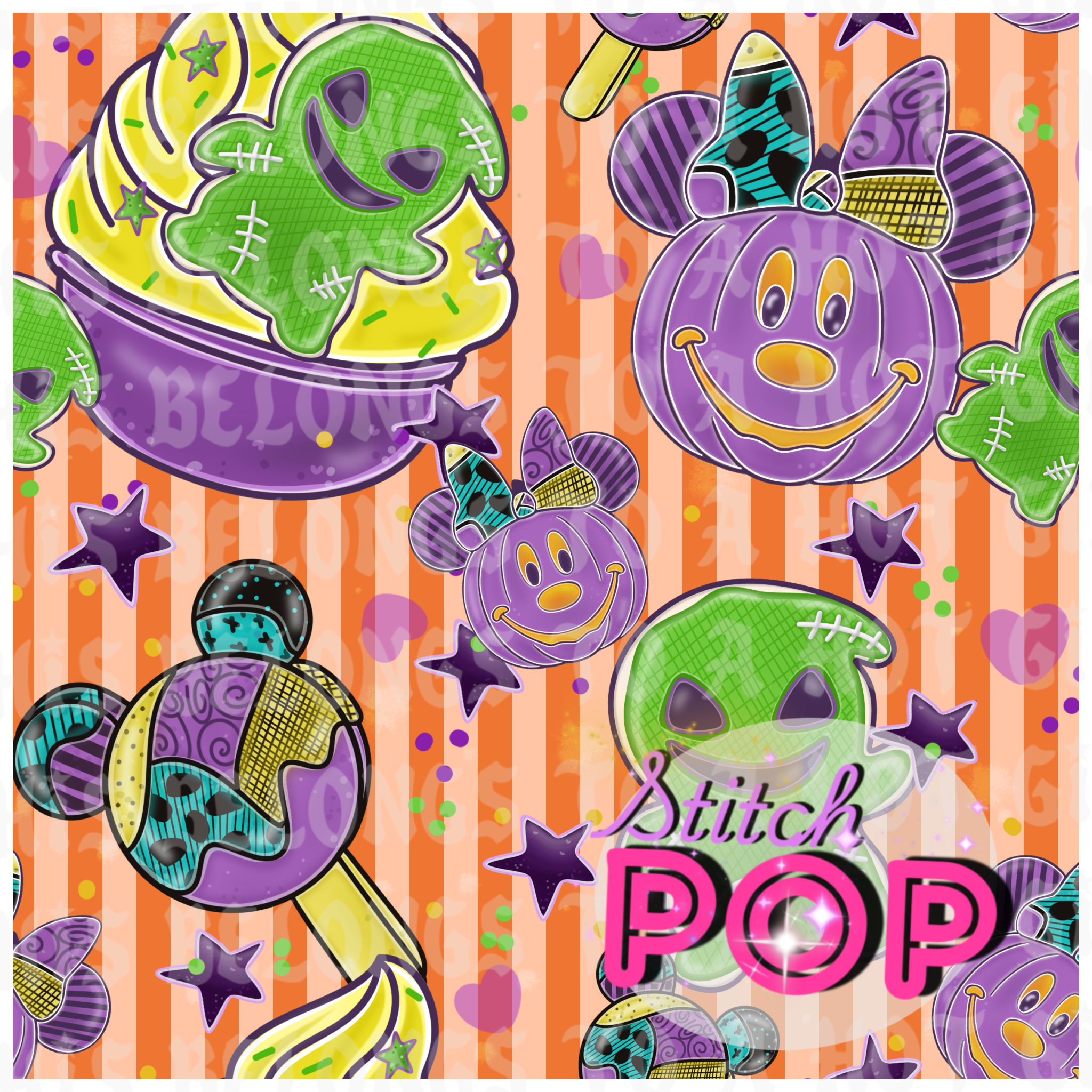 Boogie Magic Orange   - Seamless File